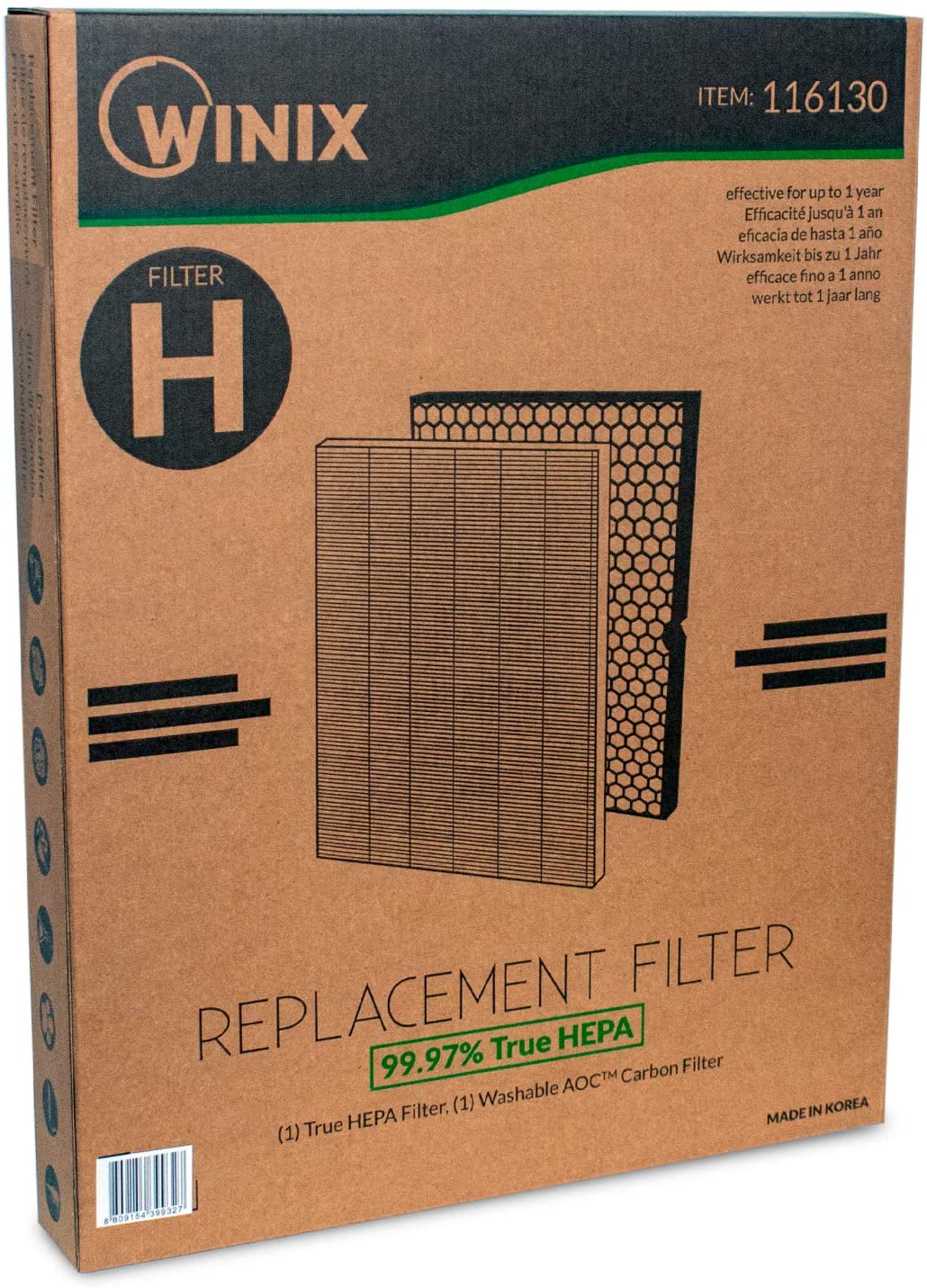 Replacement Filter for 5500-2 Air Purifier, White-Toppalletfly