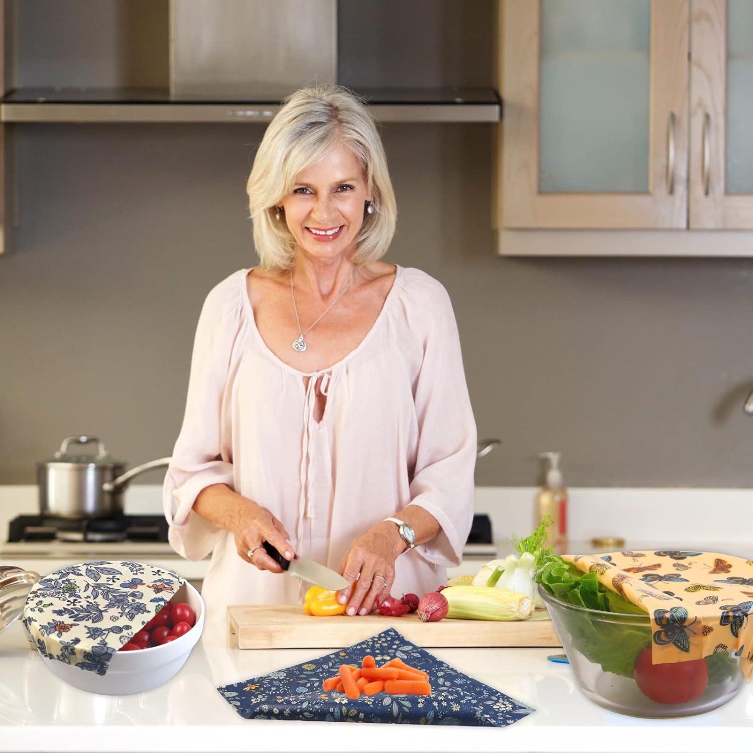 Reusable Beeswax Wrap - 9 Pack Eco-Friendly Food Wraps, Bread Sandwich Wrapper - Organic, Sustainable, Zero Waste, Reusable Plastic-Free-Toppalletfly