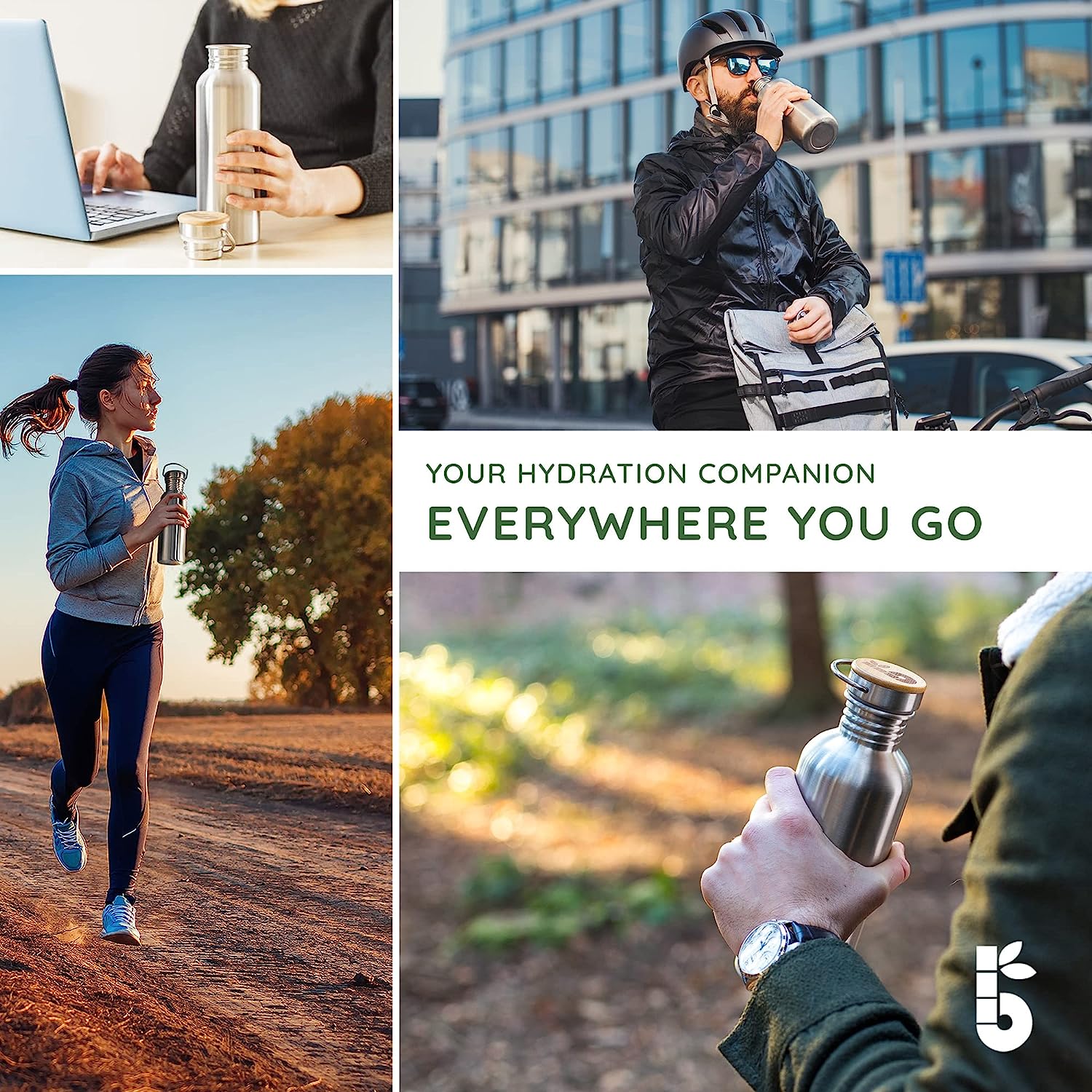 Reusable Water Bottle, Stainless Steel Non-insulated Single Wall Drinking Bottles-Toppalletfly