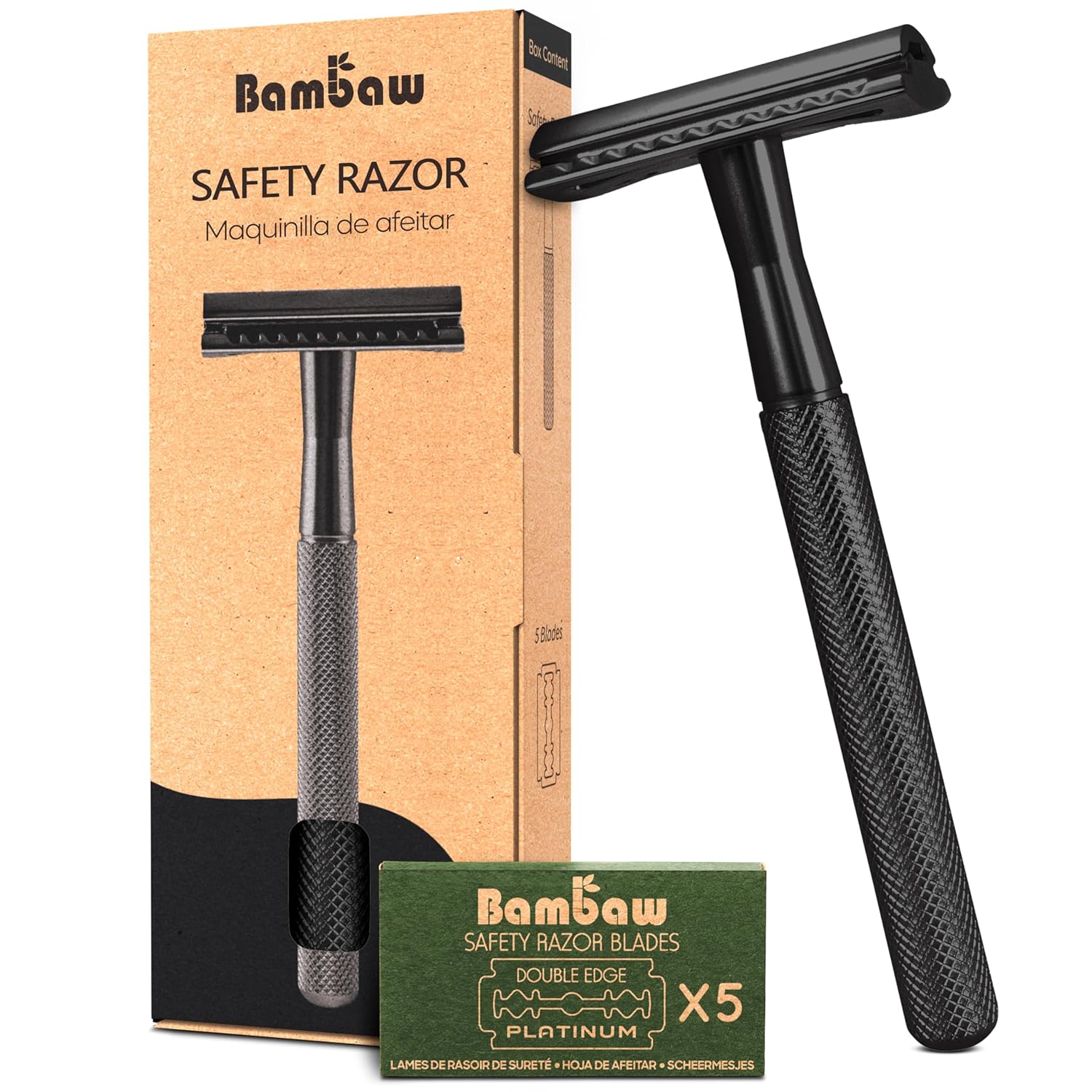 Safety Metal Razor for Men with Safety Razor Stand, Zero Waste Products-Toppalletfly