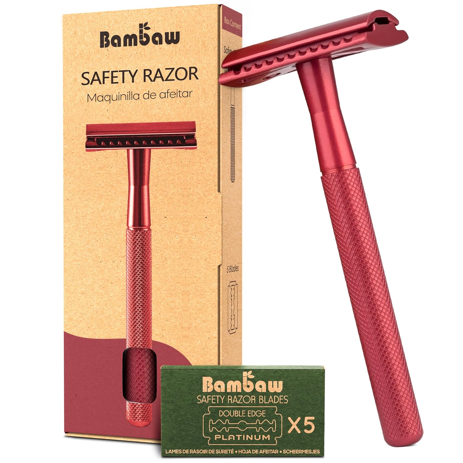 Safety Metal Razor for Men with Safety Razor Stand, Zero Waste Products-Toppalletfly