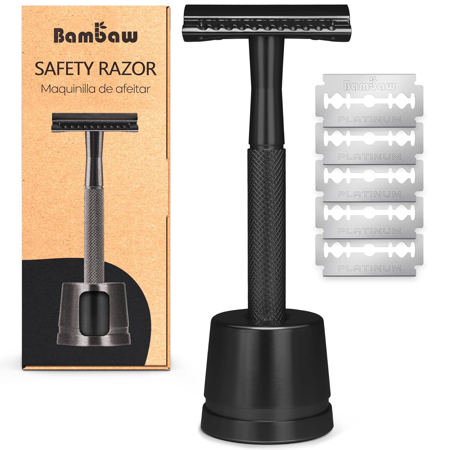Safety Metal Razor for Men with Safety Razor Stand, Zero Waste Products-Toppalletfly