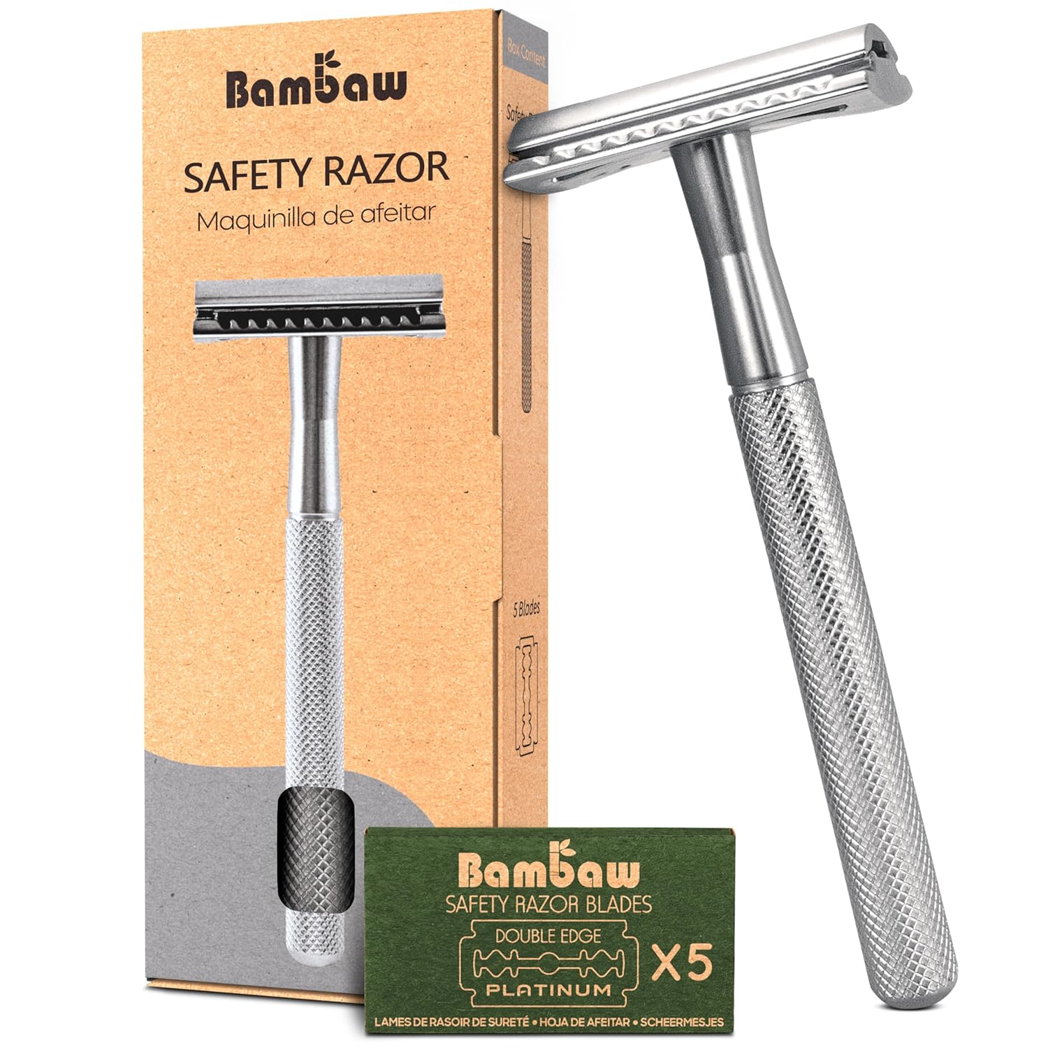 Safety Metal Razor for Men with Safety Razor Stand, Zero Waste Products-Toppalletfly