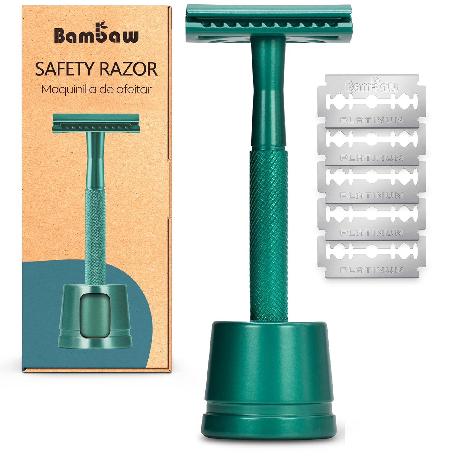 Safety Metal Razor for Men with Safety Razor Stand, Zero Waste Products-Toppalletfly