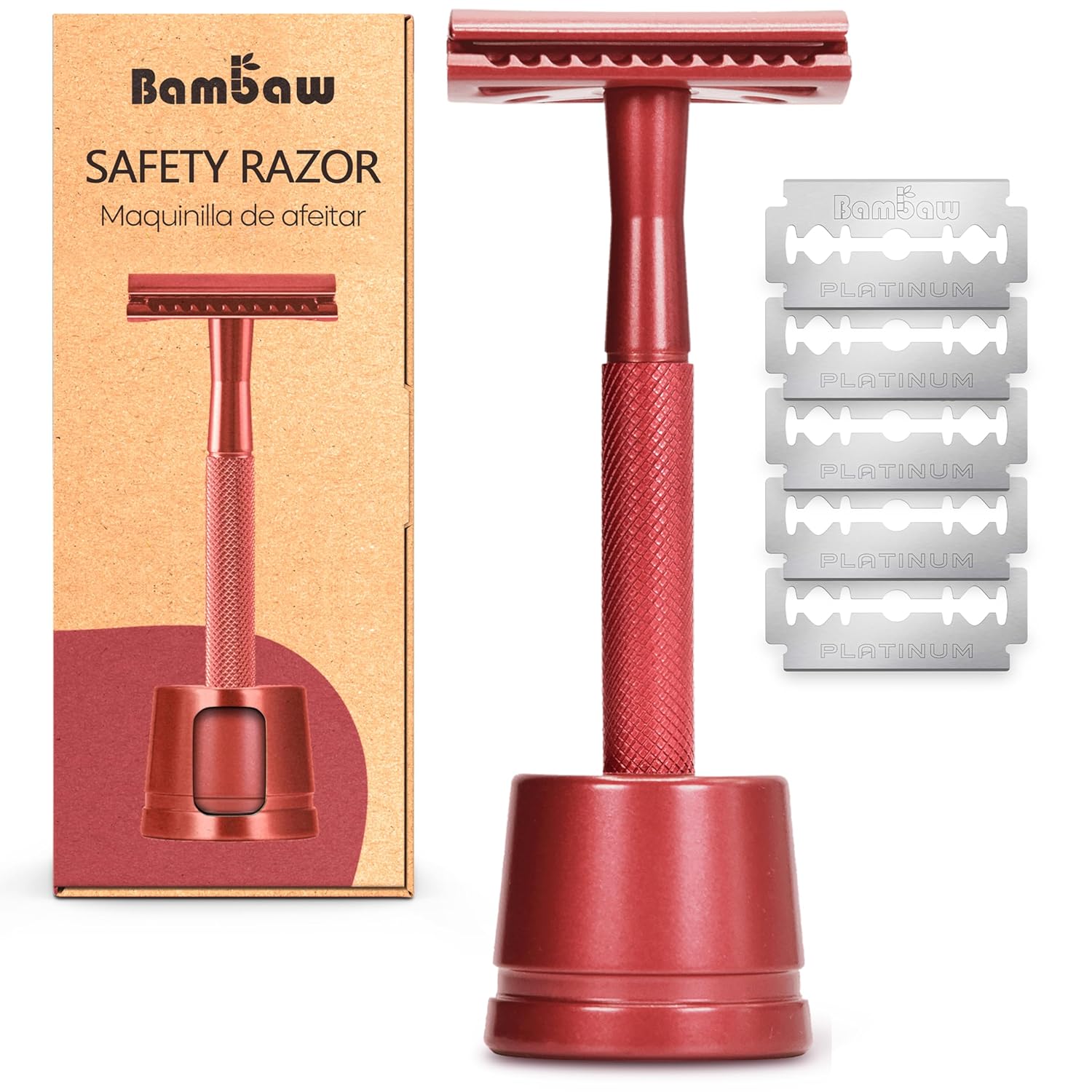 Safety Metal Razor for Men with Safety Razor Stand, Zero Waste Products-Toppalletfly