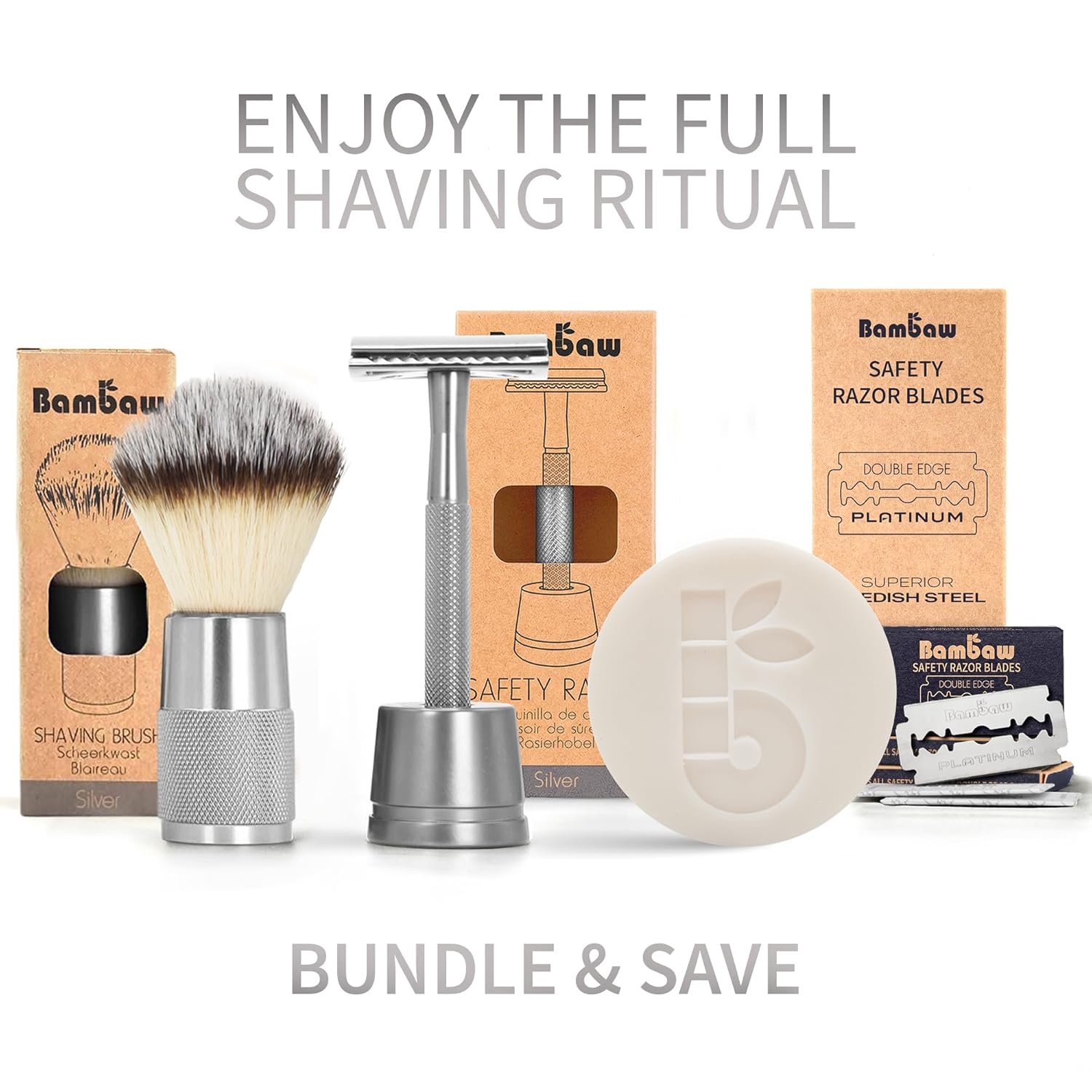 Safety Metal Razor for Men with Safety Razor Stand, Zero Waste Products-Toppalletfly