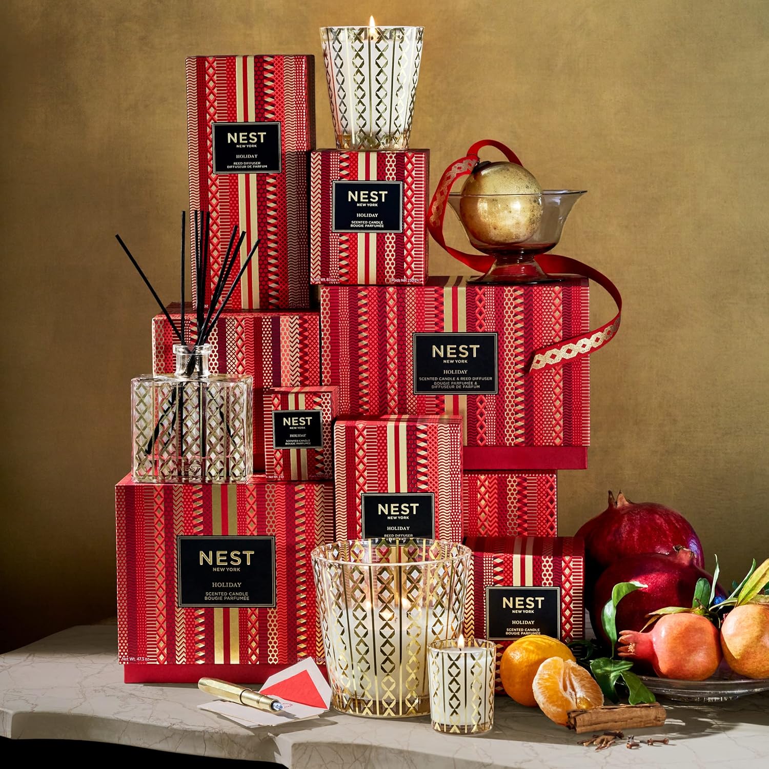 Scented Classic Candle, Holiday - 8.1 oz - Up to 60-Hour Burn Time - Reusable Glass Vessel-Toppalletfly