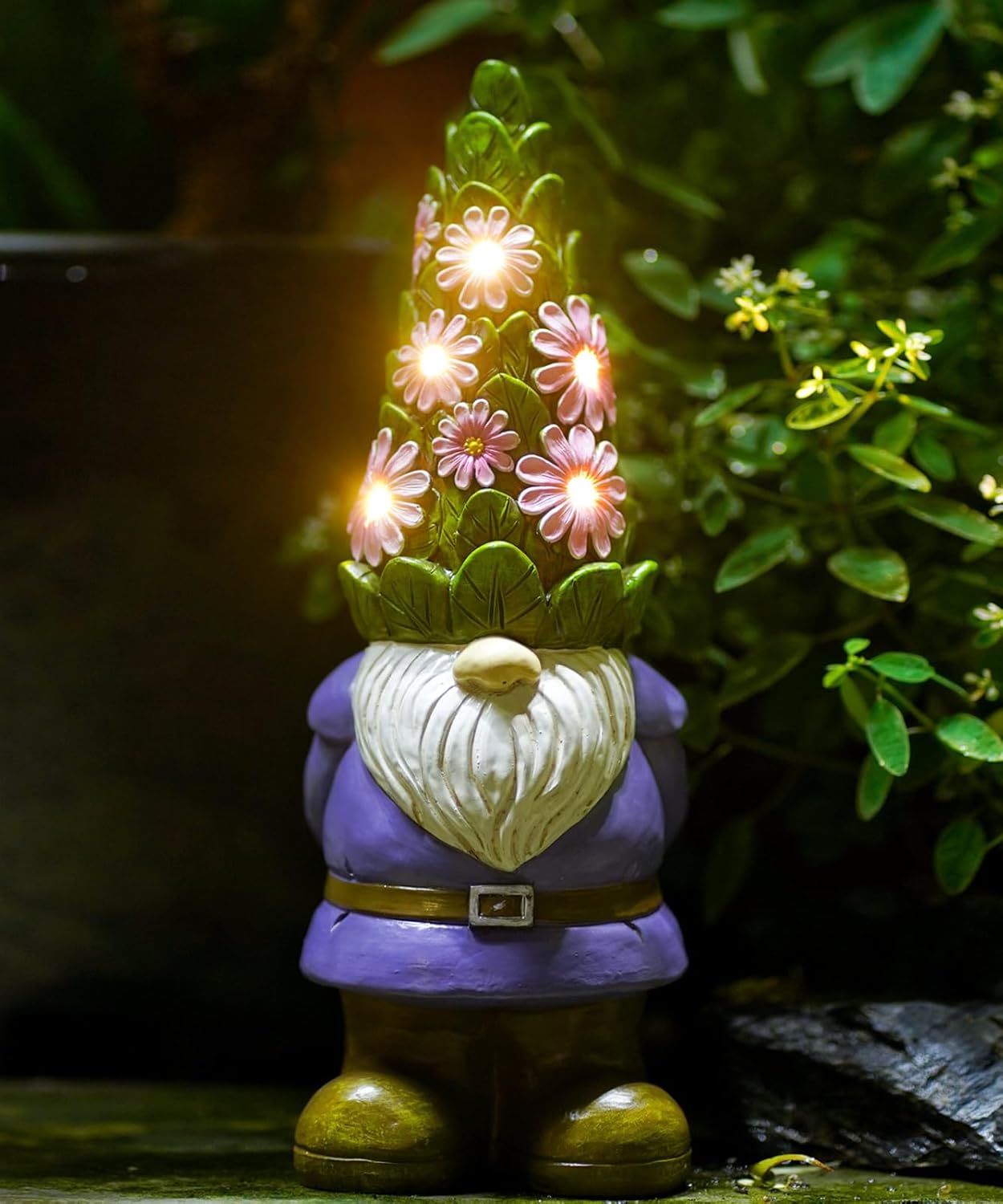 Solar Cute Animal Garden Statue with Succulents & LED Lights – Unique Lawn Decor & Housewarming Gift-Toppalletfly