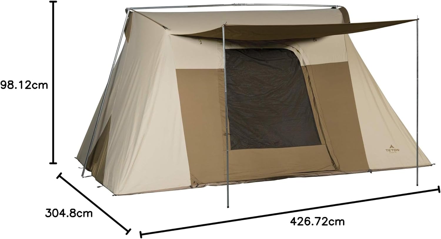 Sports Canvas Tents, Tent for Family Camping in All Seasons, Waterproof-Toppalletfly