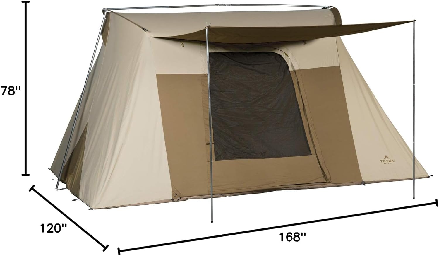 Sports Canvas Tents, Tent for Family Camping in All Seasons, Waterproof-Toppalletfly