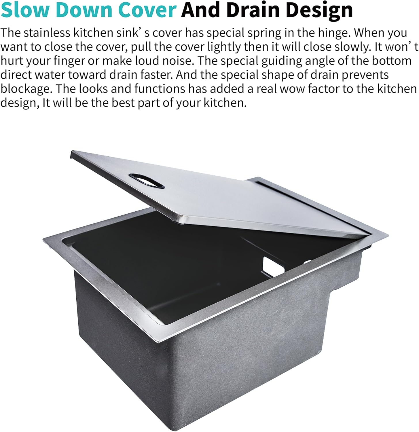 Stainless Steel Hand Wash Basin with Foldable Faucet for RVs Boats Van Camper Trailer Accessories-Toppalletfly