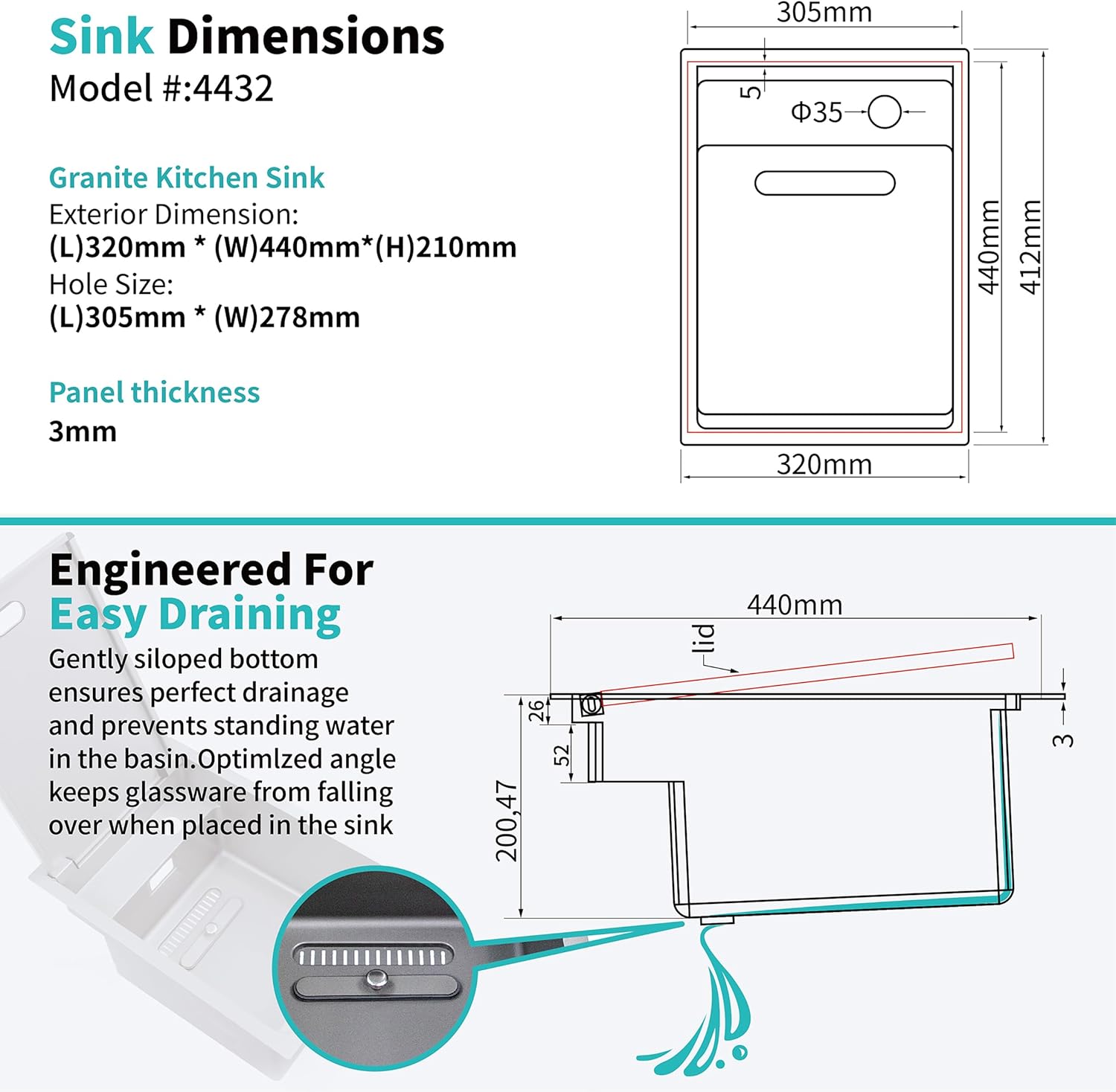 Stainless Steel Hand Wash Basin with Foldable Faucet for RVs Boats Van Camper Trailer Accessories-Toppalletfly