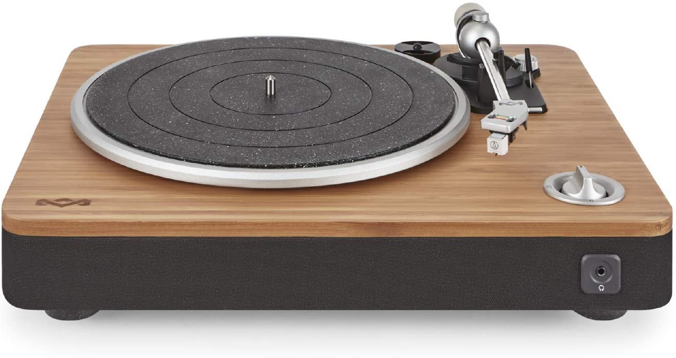 Stir It Up Turntable, Vinyl Record Player with 2 Speed Belt, Built-in Pre-Amp, and Sustainable Materials-Toppalletfly