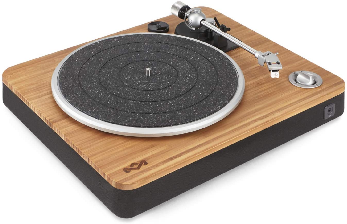 Stir It Up Turntable, Vinyl Record Player with 2 Speed Belt, Built-in Pre-Amp, and Sustainable Materials-Toppalletfly