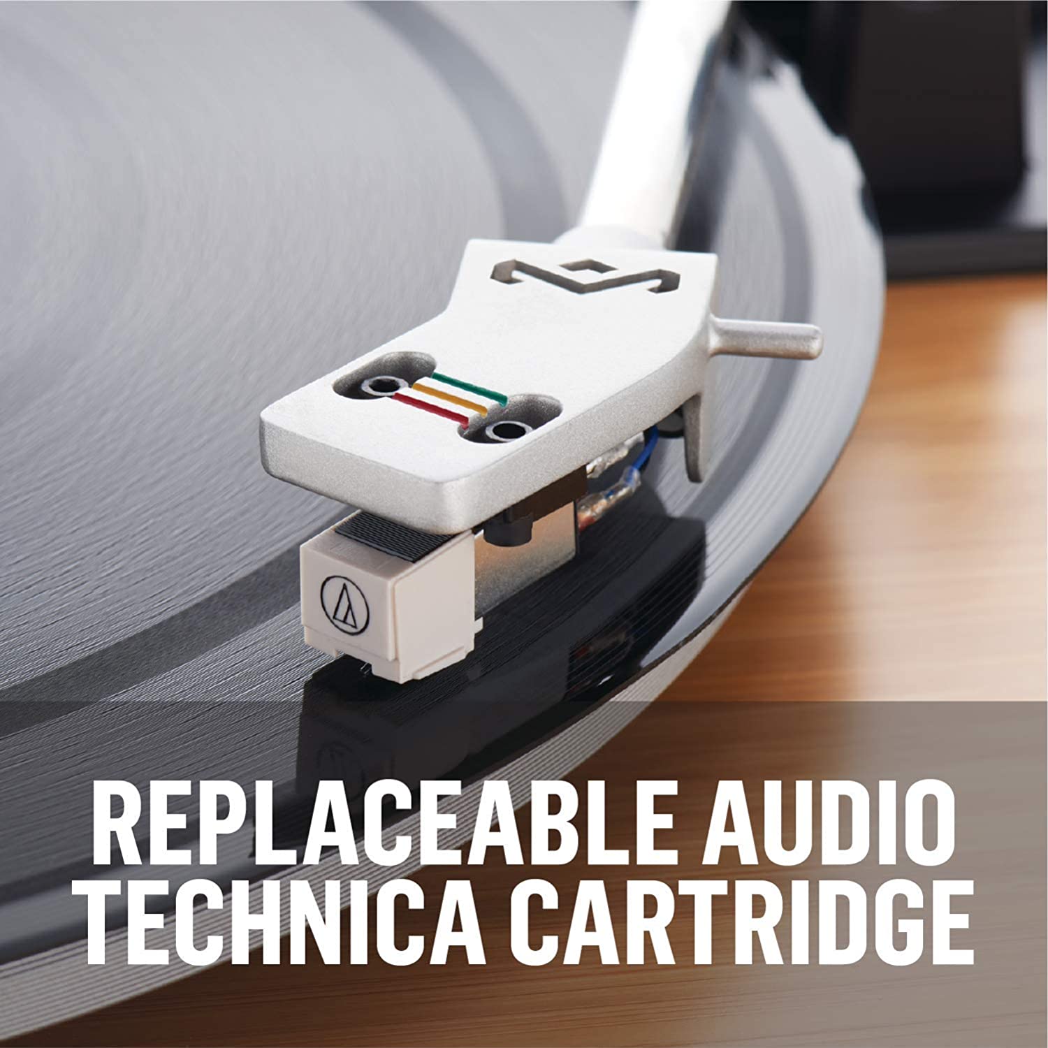 Stir It Up Turntable, Vinyl Record Player with 2 Speed Belt, Built-in Pre-Amp, and Sustainable Materials-Toppalletfly