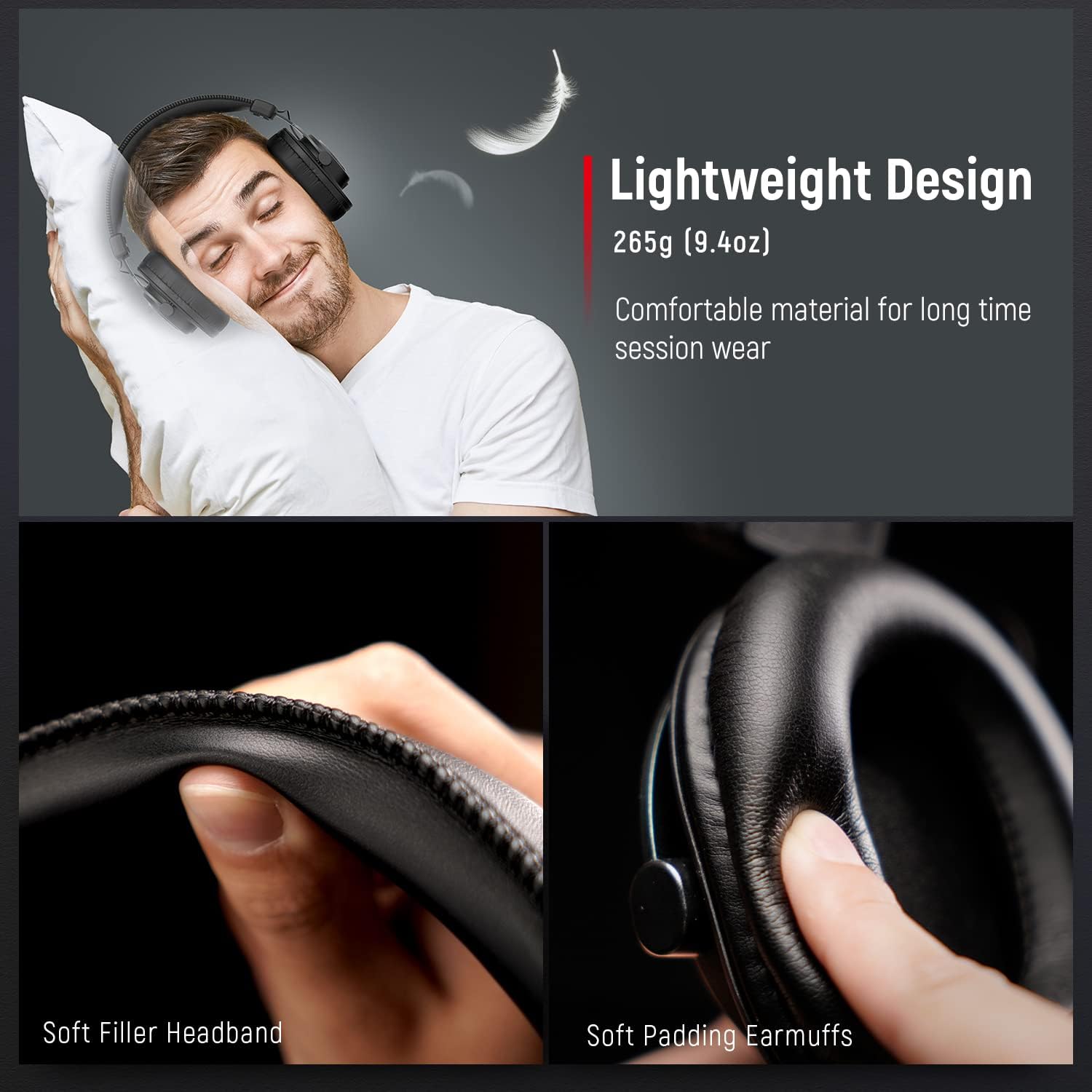 Studio Monitor Headphones for Recording Over Ear Wired Headphones for Podcast Monitoring, Streaming-Toppalletfly