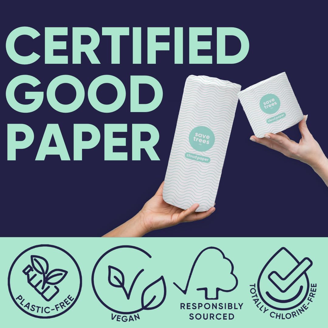 Toilet Paper, Environmentally-Friendly 3-ply, 300 Sheets Per Roll, PFAs Free, FSC Certified, Plastic & Chemical Free-Toppalletfly
