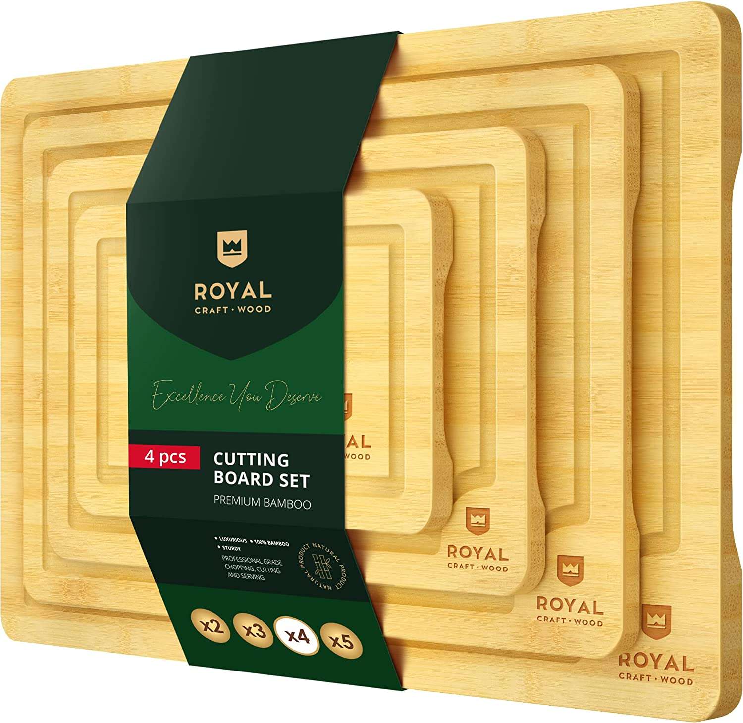 Organic Bamboo Cutting Board with Juice Groove-Toppalletfly
