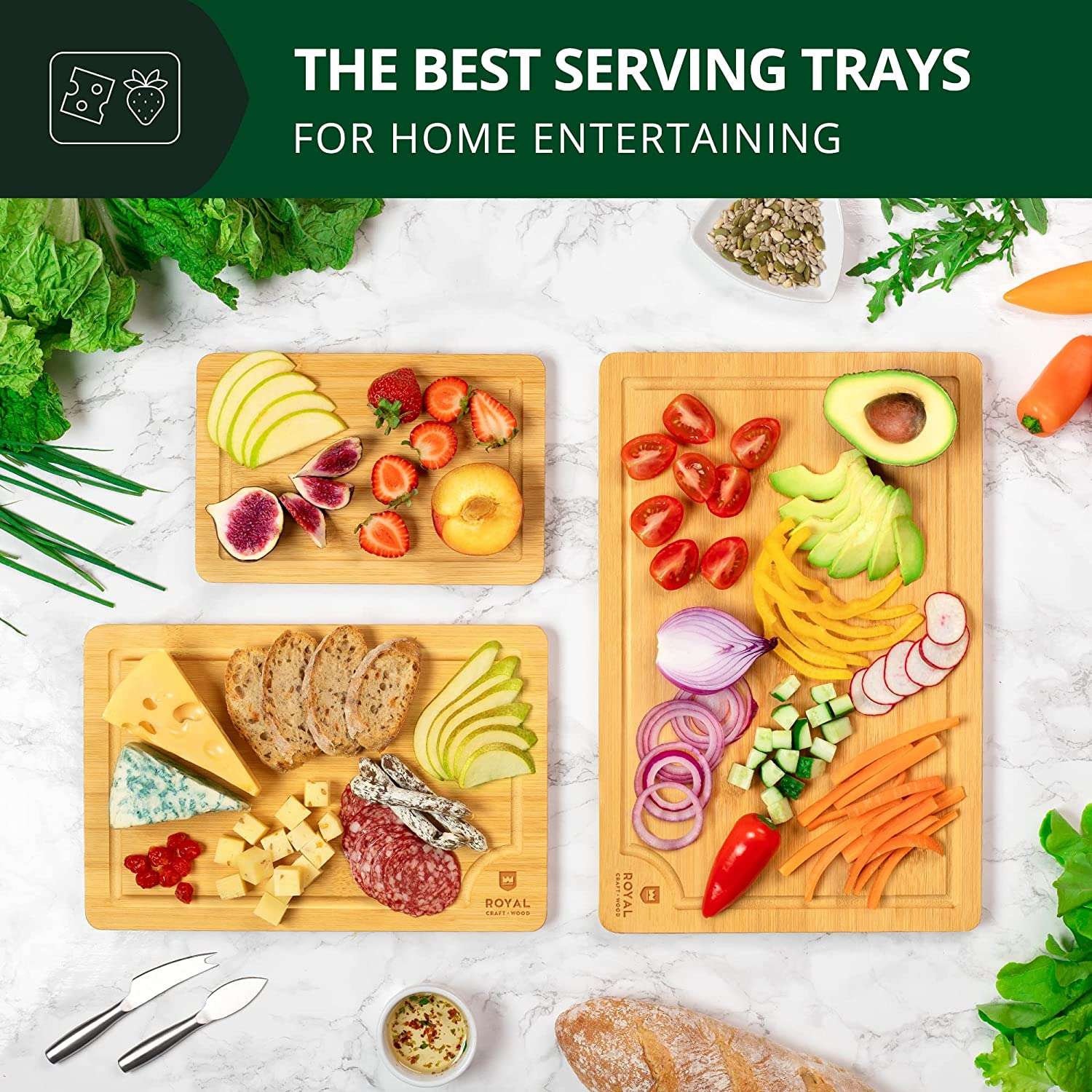 Organic Bamboo Cutting Board with Juice Groove-Toppalletfly