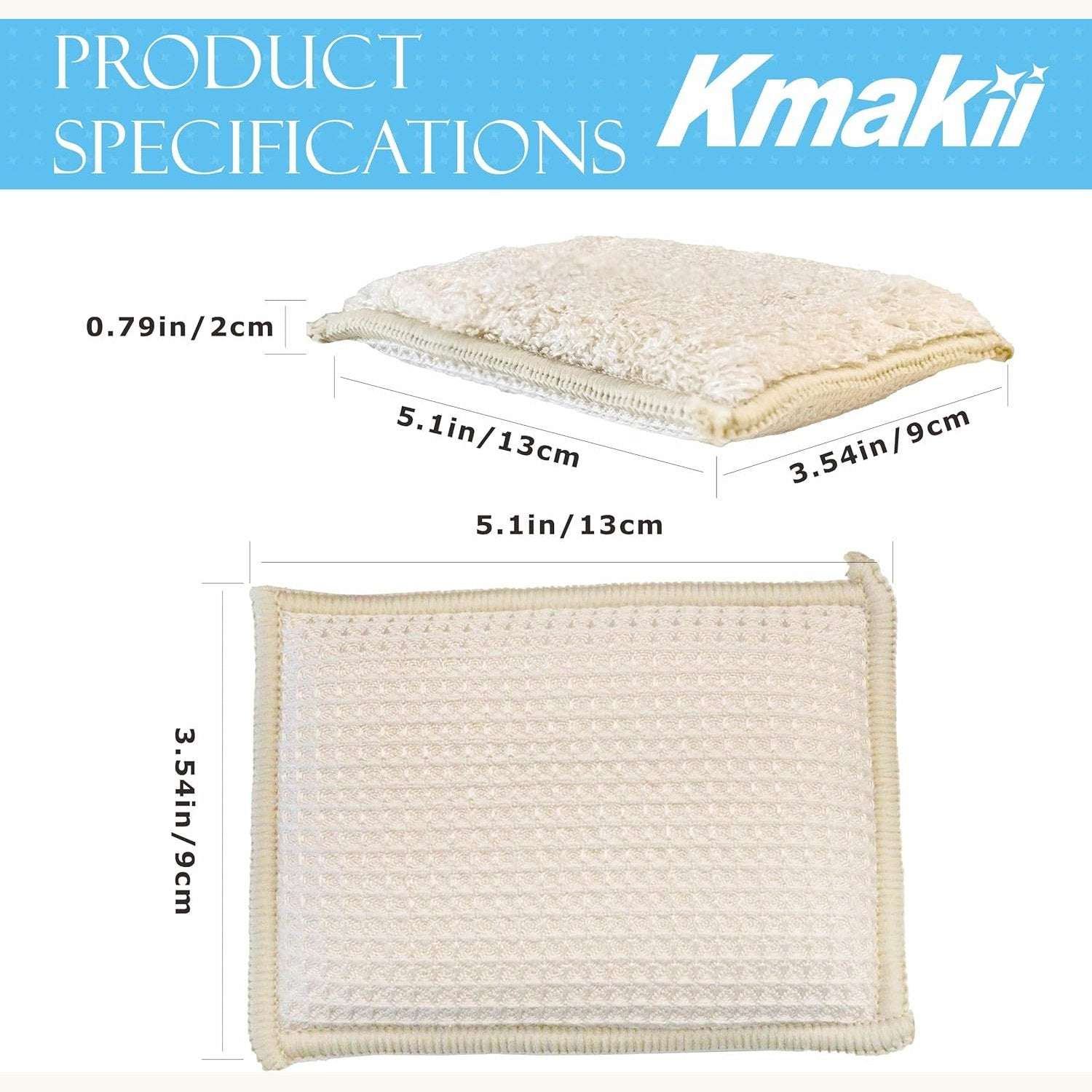 Bamboo Kitchen Sponges – Natural Fiber Cleaning Sponges-Toppalletfly