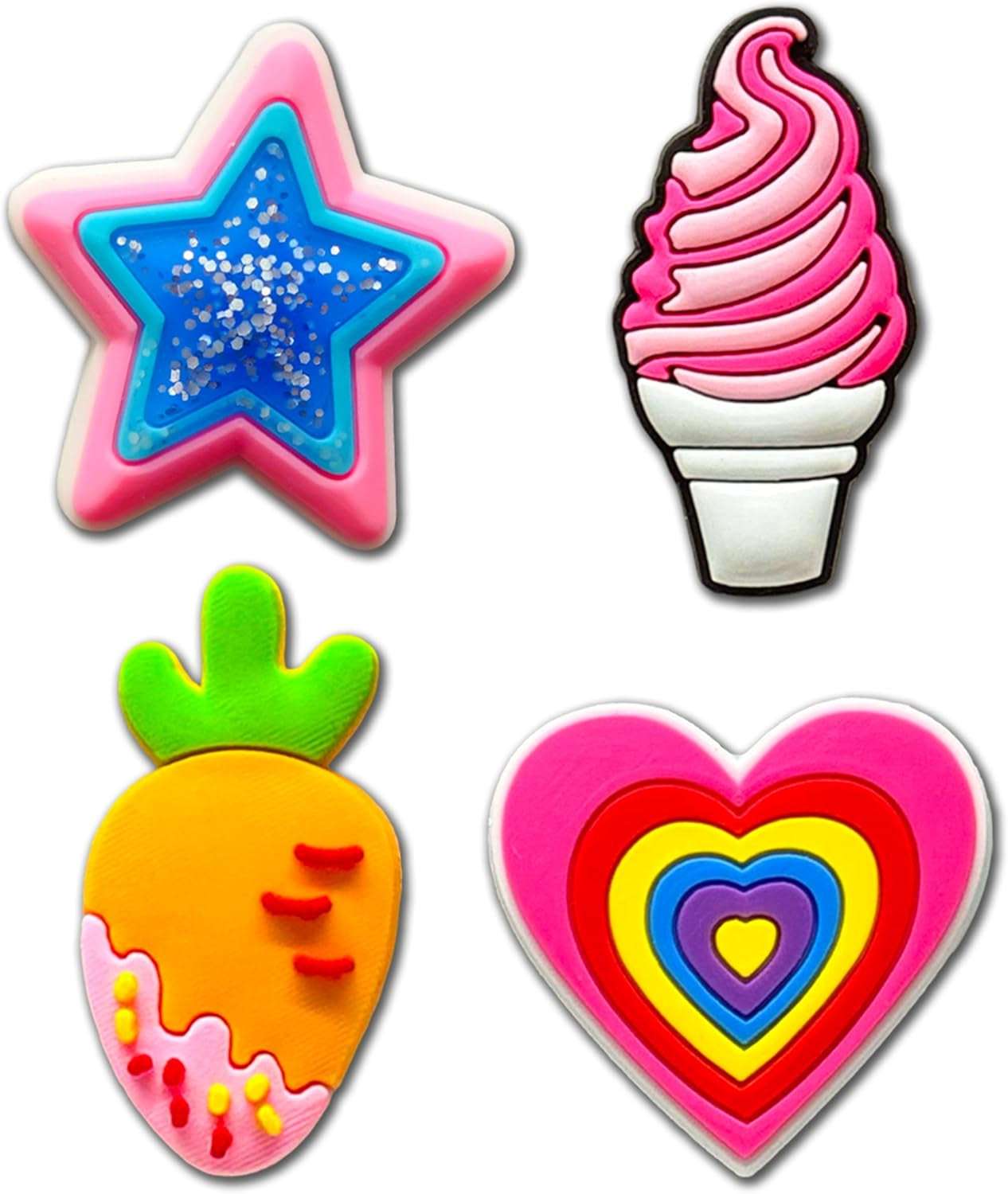 30 PCS Pink Cute Shoe Charms for Girls & Kids – Kawaii Decoration Accessories Pins with Flower, Unicorn, Rainbow, Butterfly, and Food Designs for Clogs – Perfect Party Favors & Holiday Gift Idea