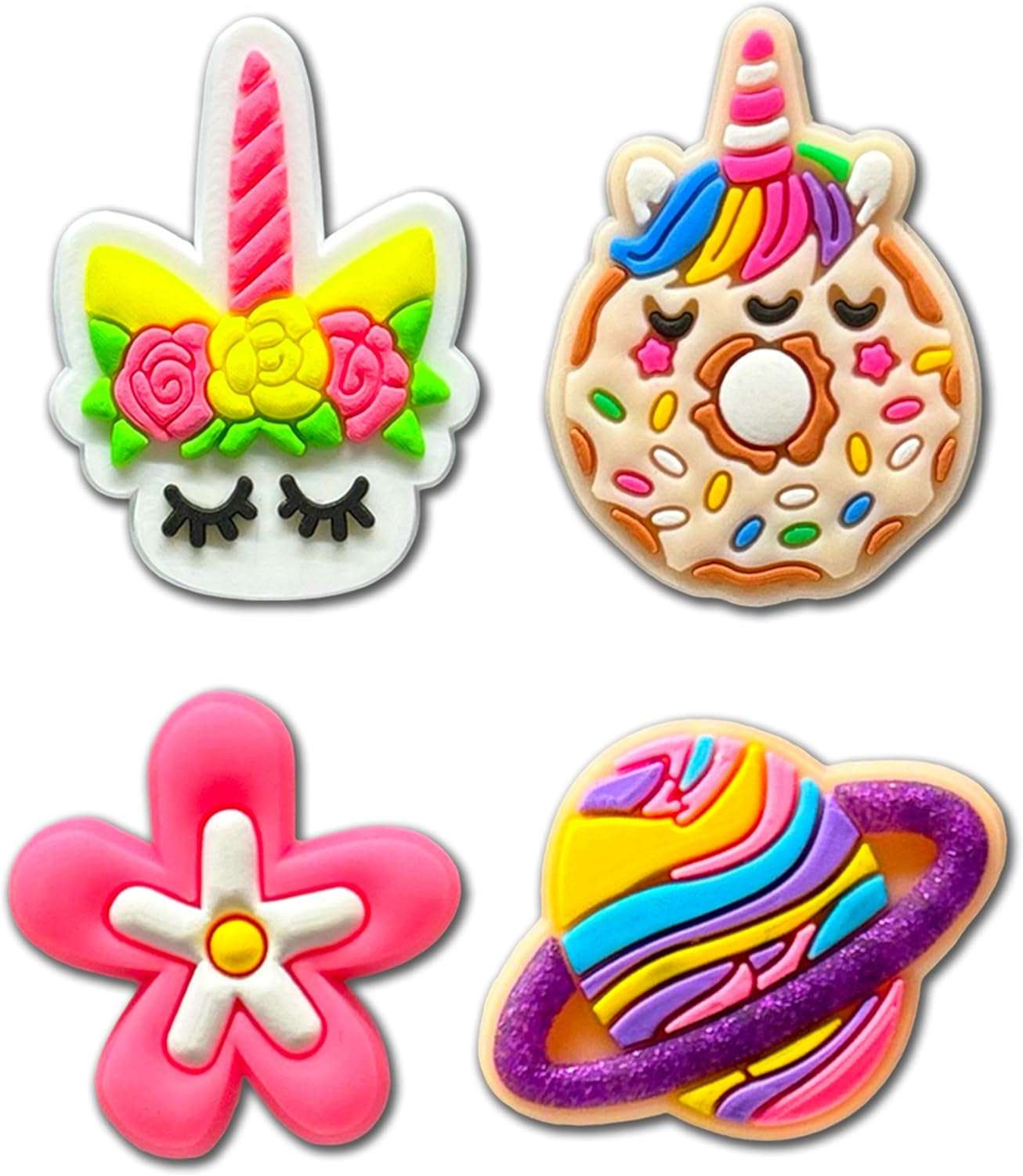 30 PCS Pink Cute Shoe Charms for Girls & Kids – Kawaii Decoration Accessories Pins with Flower, Unicorn, Rainbow, Butterfly, and Food Designs for Clogs – Perfect Party Favors & Holiday Gift Idea