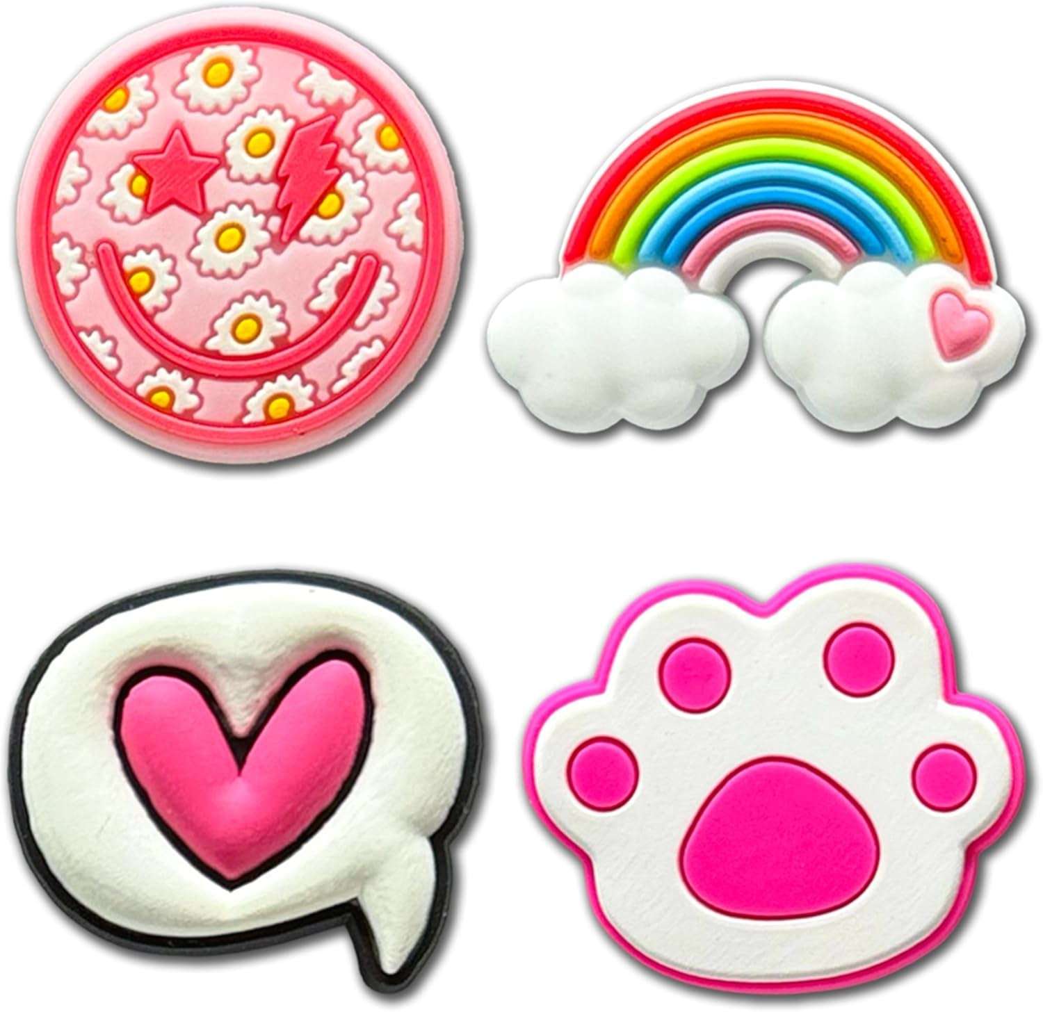 30 PCS Pink Cute Shoe Charms for Girls & Kids – Kawaii Decoration Accessories Pins with Flower, Unicorn, Rainbow, Butterfly, and Food Designs for Clogs – Perfect Party Favors & Holiday Gift Idea