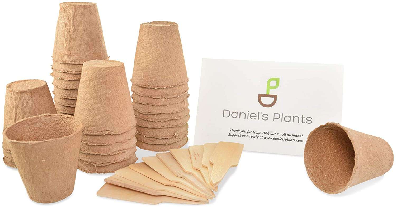 Large Peat Pots, Organic Biodegradable Eco Friendly, 2 Sets of 30 Pack 4 Inch Round-Toppalletfly