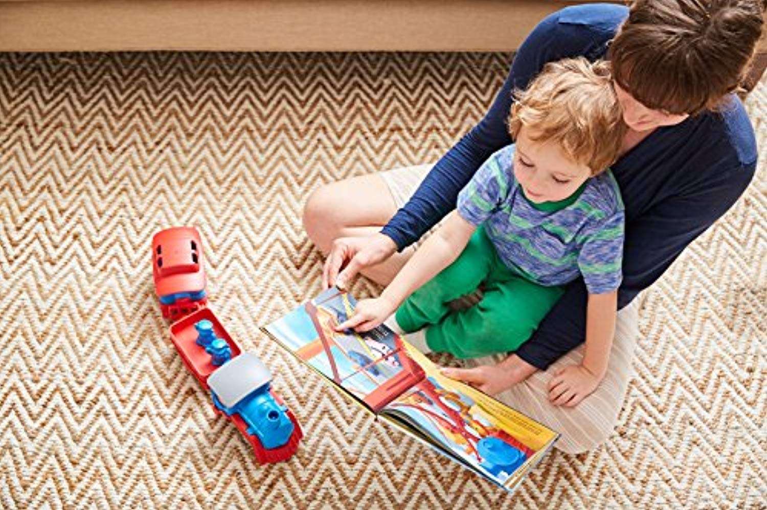 Green Toys Storybook Gift Set Includes Train & Storybook 100% Recycled Plastic-Toppalletfly