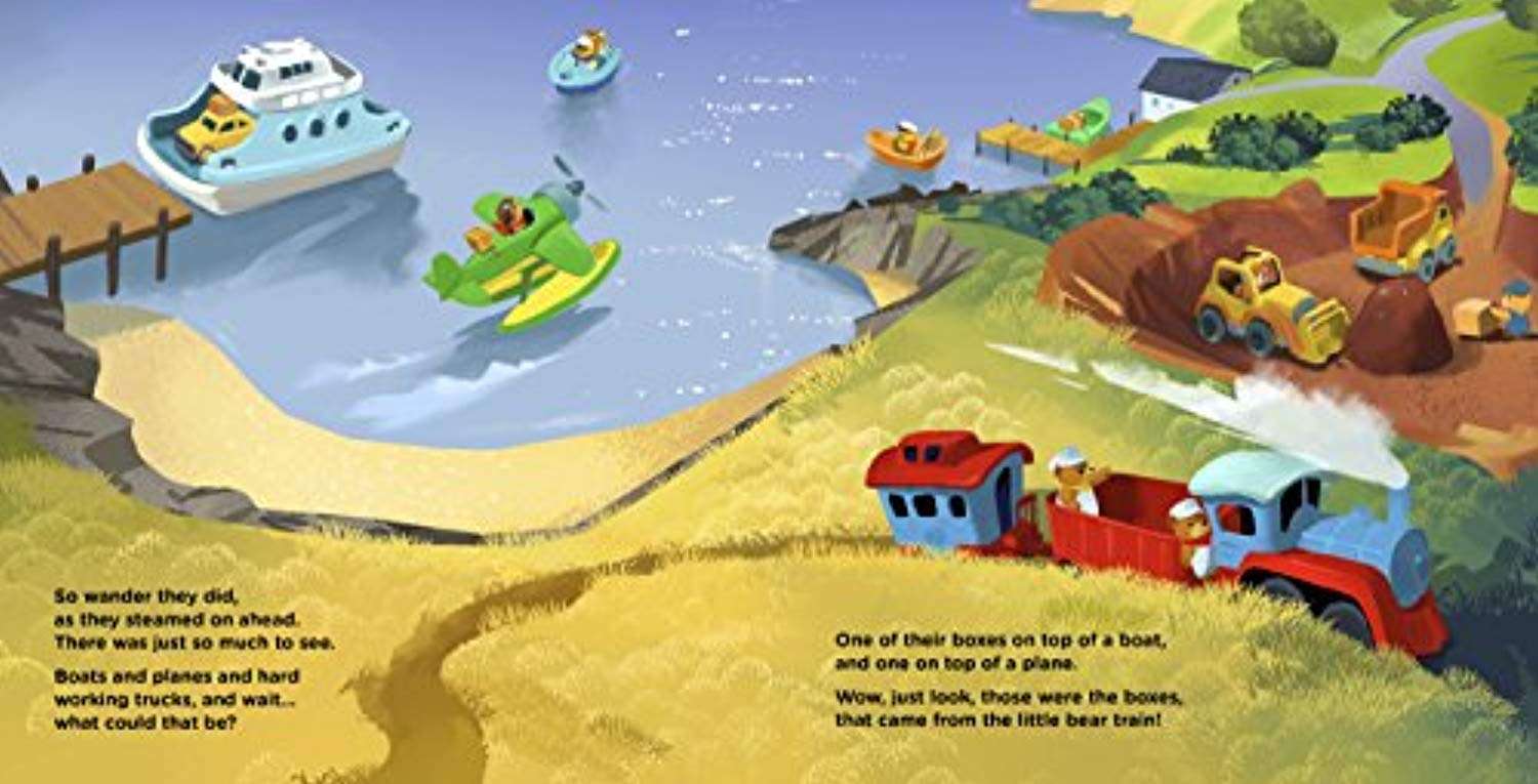 Green Toys Storybook Gift Set Includes Train & Storybook 100% Recycled Plastic-Toppalletfly