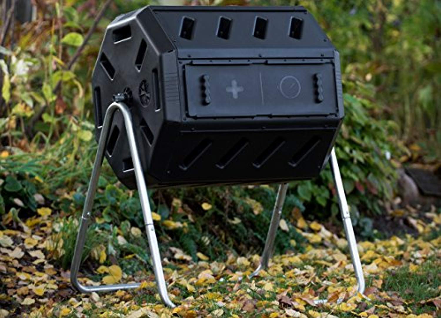 Tumbling Composter, Dual Chamber 37 Gallon-Toppalletfly