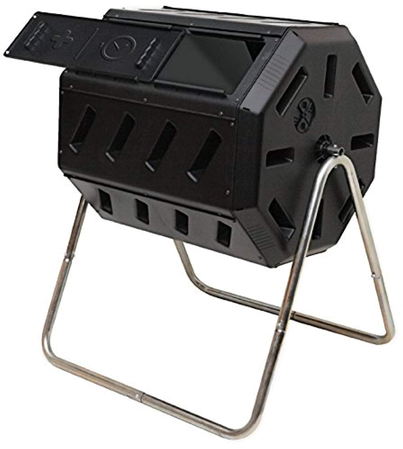 Tumbling Composter, Dual Chamber 37 Gallon-Toppalletfly