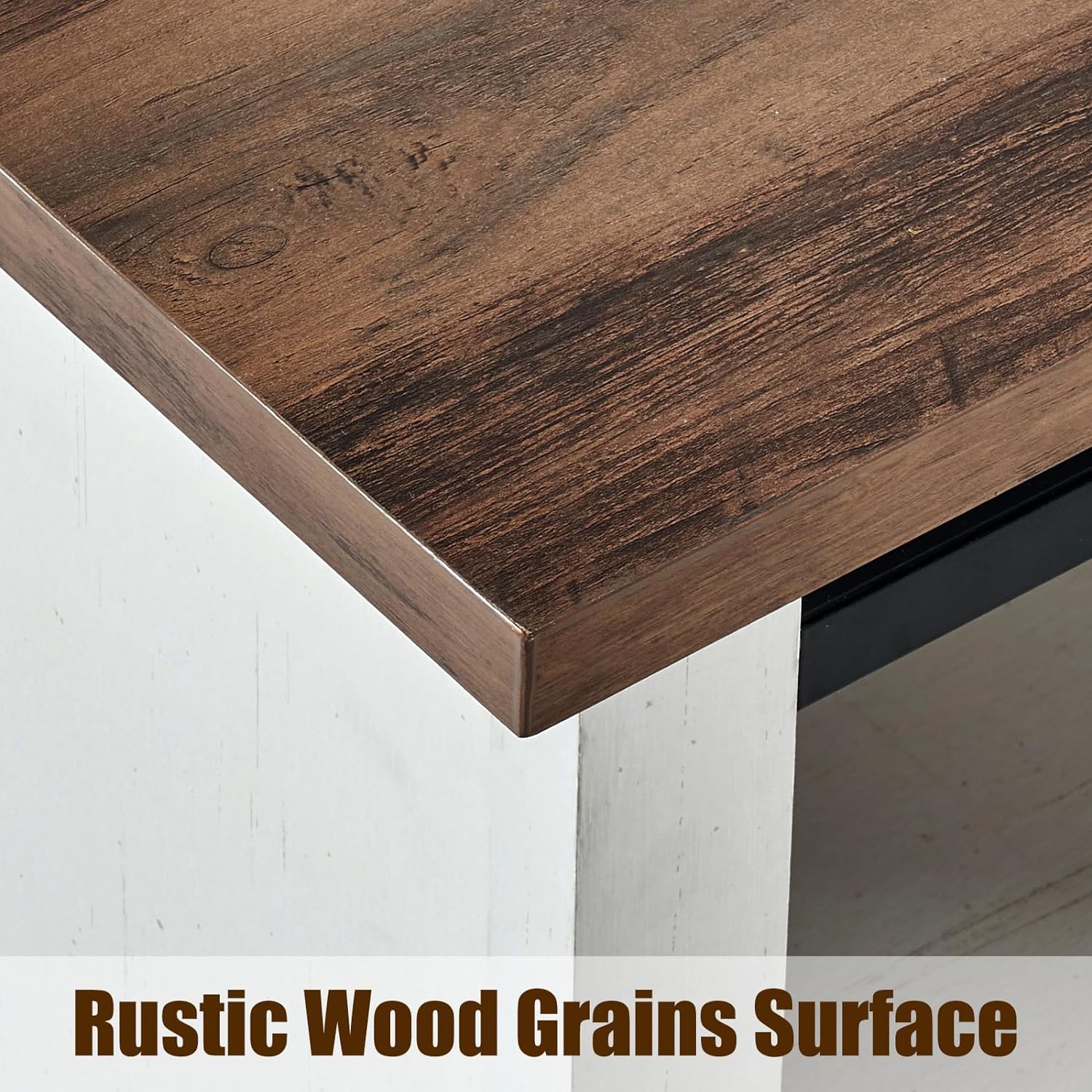 TV Stand, Entertainment Center with Sliding Barn Door and Adjustable Shelf & Feet-Toppalletfly