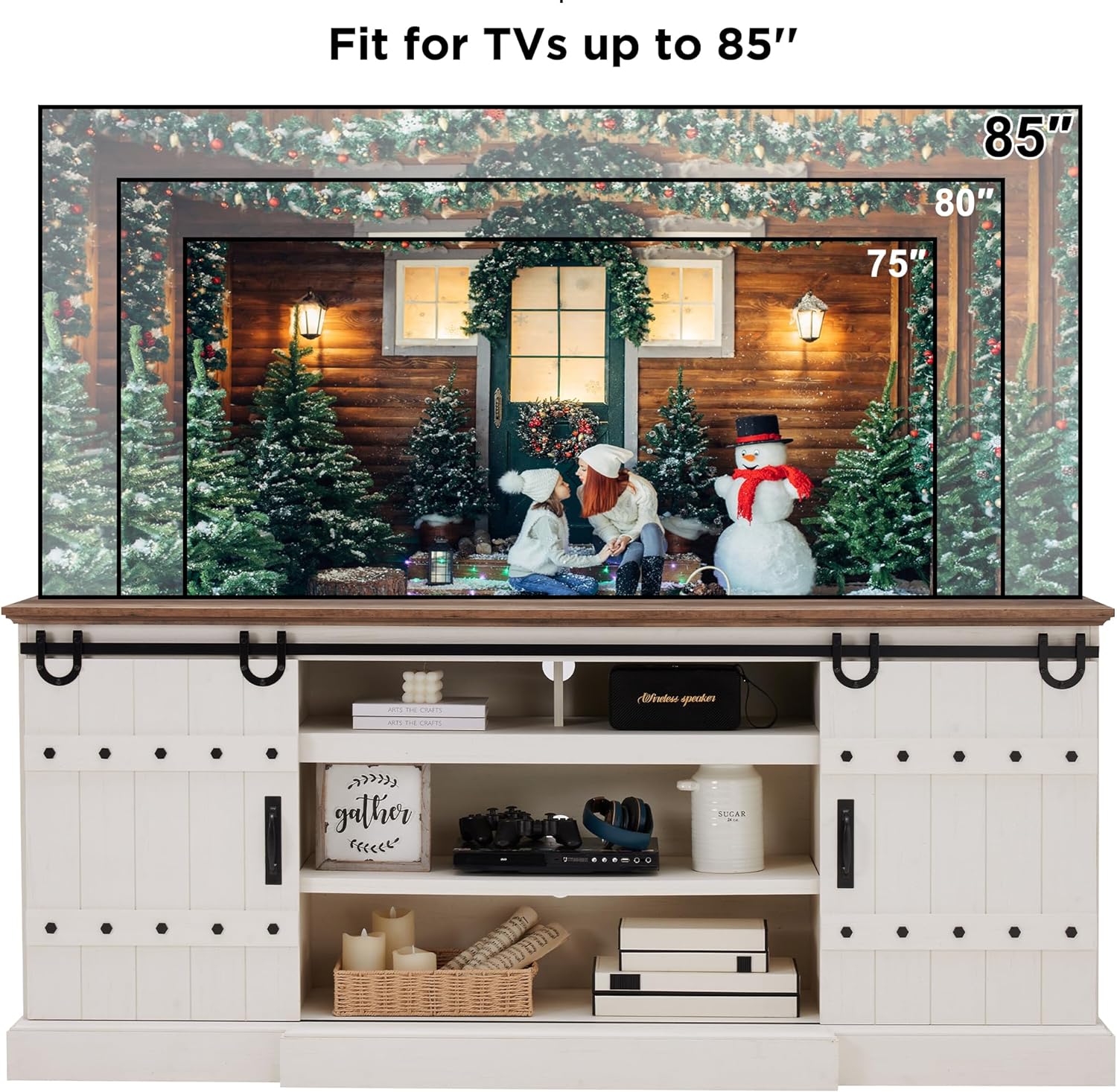 TV Stand or TV Stand with Fireplace for TVs-Toppalletfly