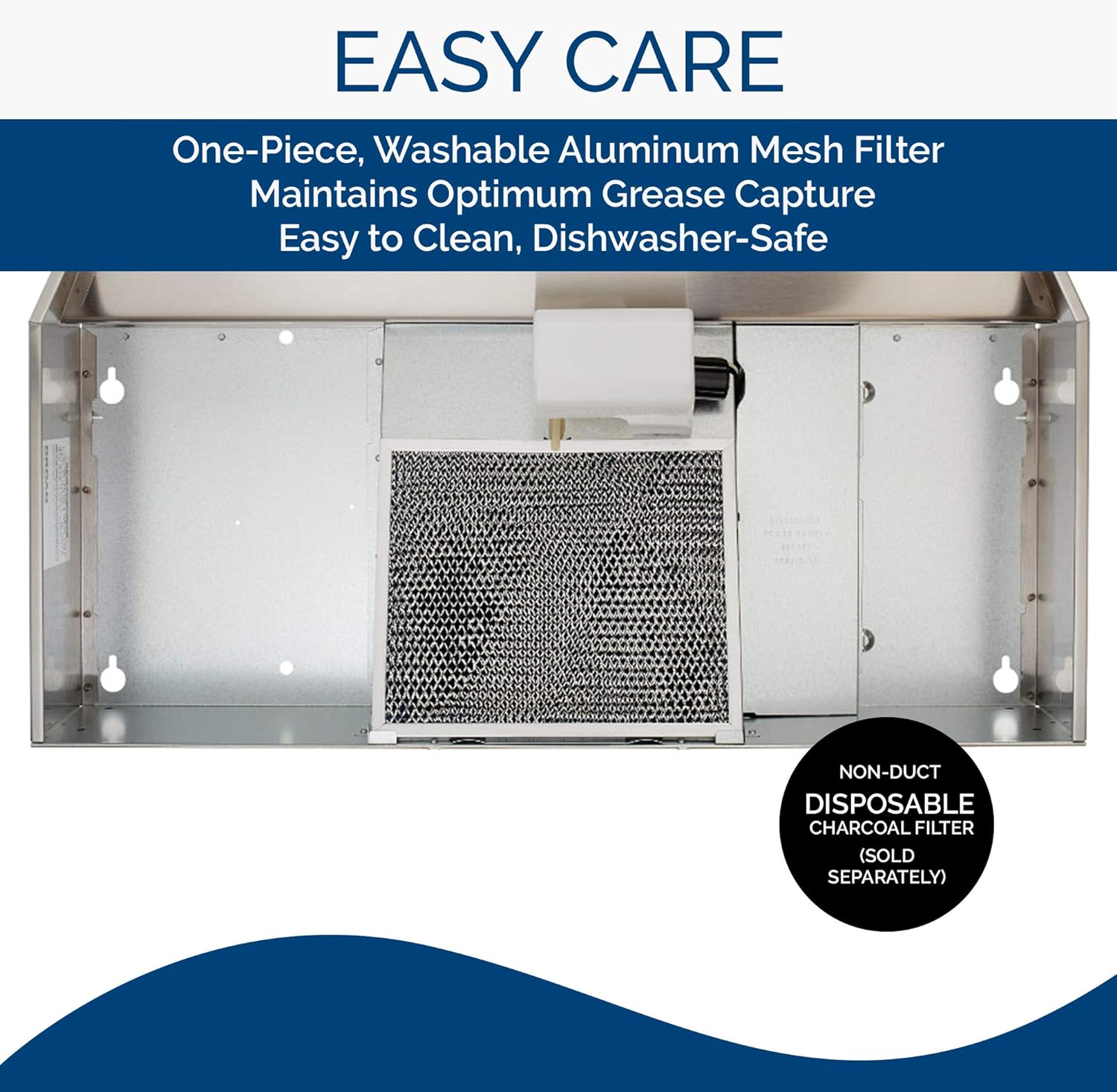 Under-Cabinet Non-Ducted Range Hood with Lights and Exhaust Fan-Toppalletfly