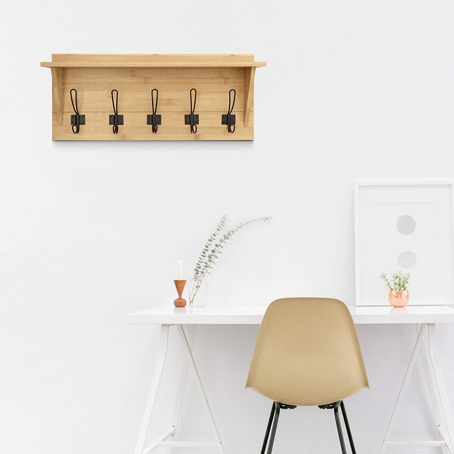 Wall Mounted Coat Rack With Shelf-Toppalletfly