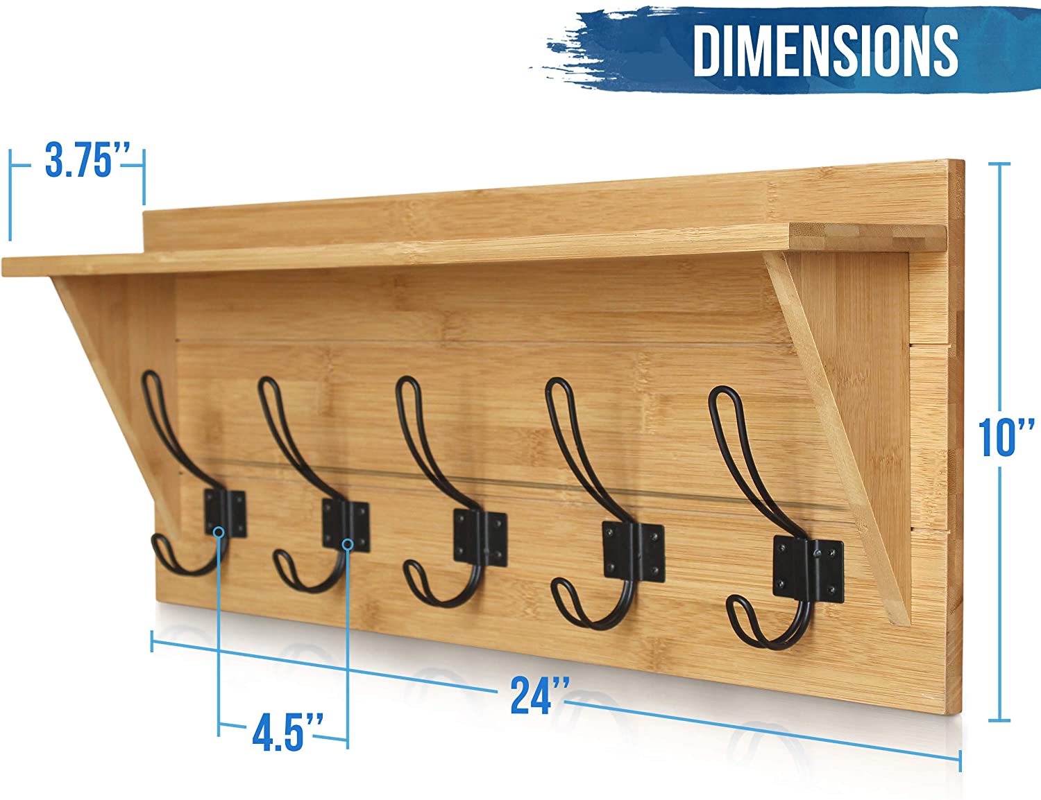 Wall Mounted Coat Rack With Shelf-Toppalletfly