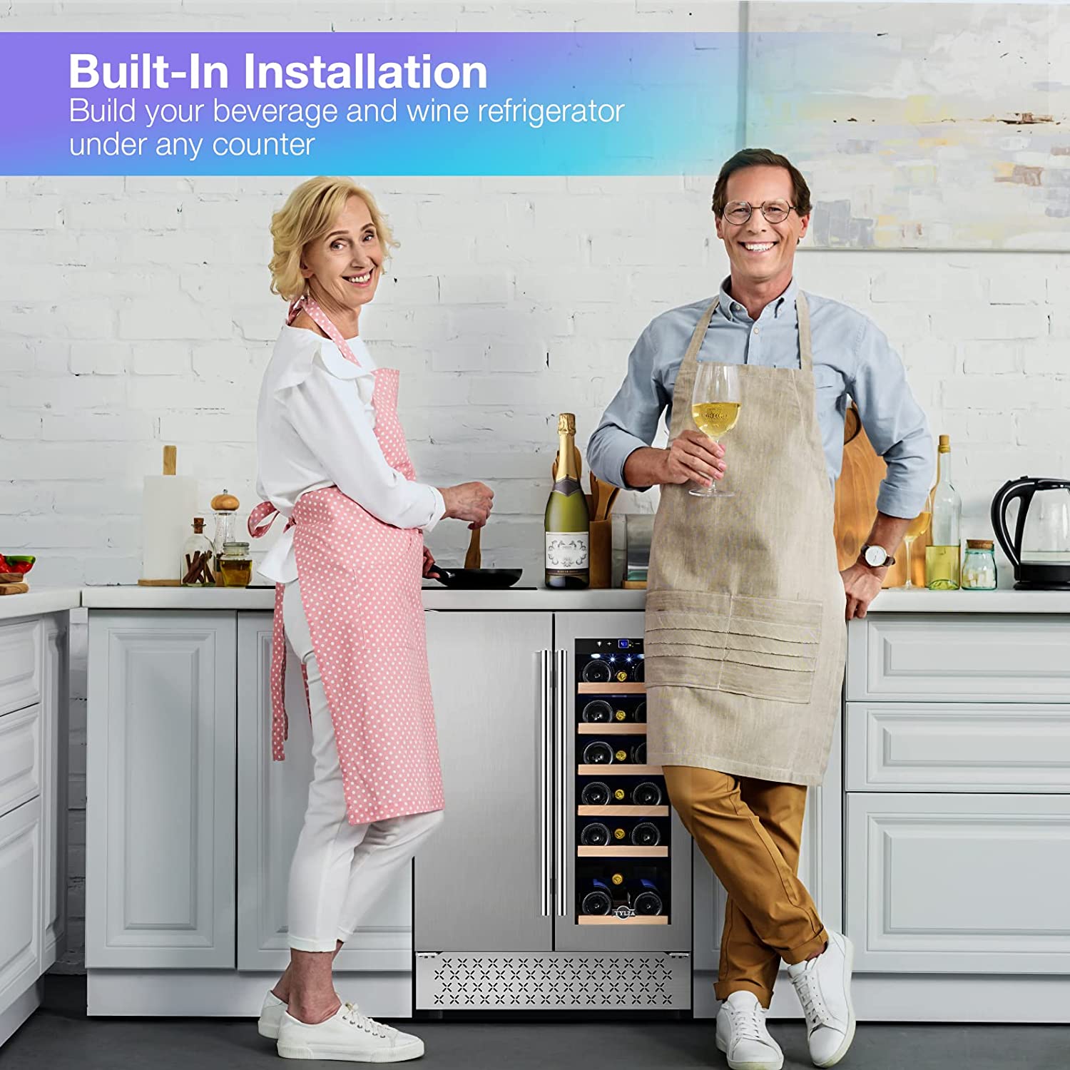 Wine and Beverage Refrigerators, Stainless Steel Quick Quiet Energy Saving Cooling System-Toppalletfly