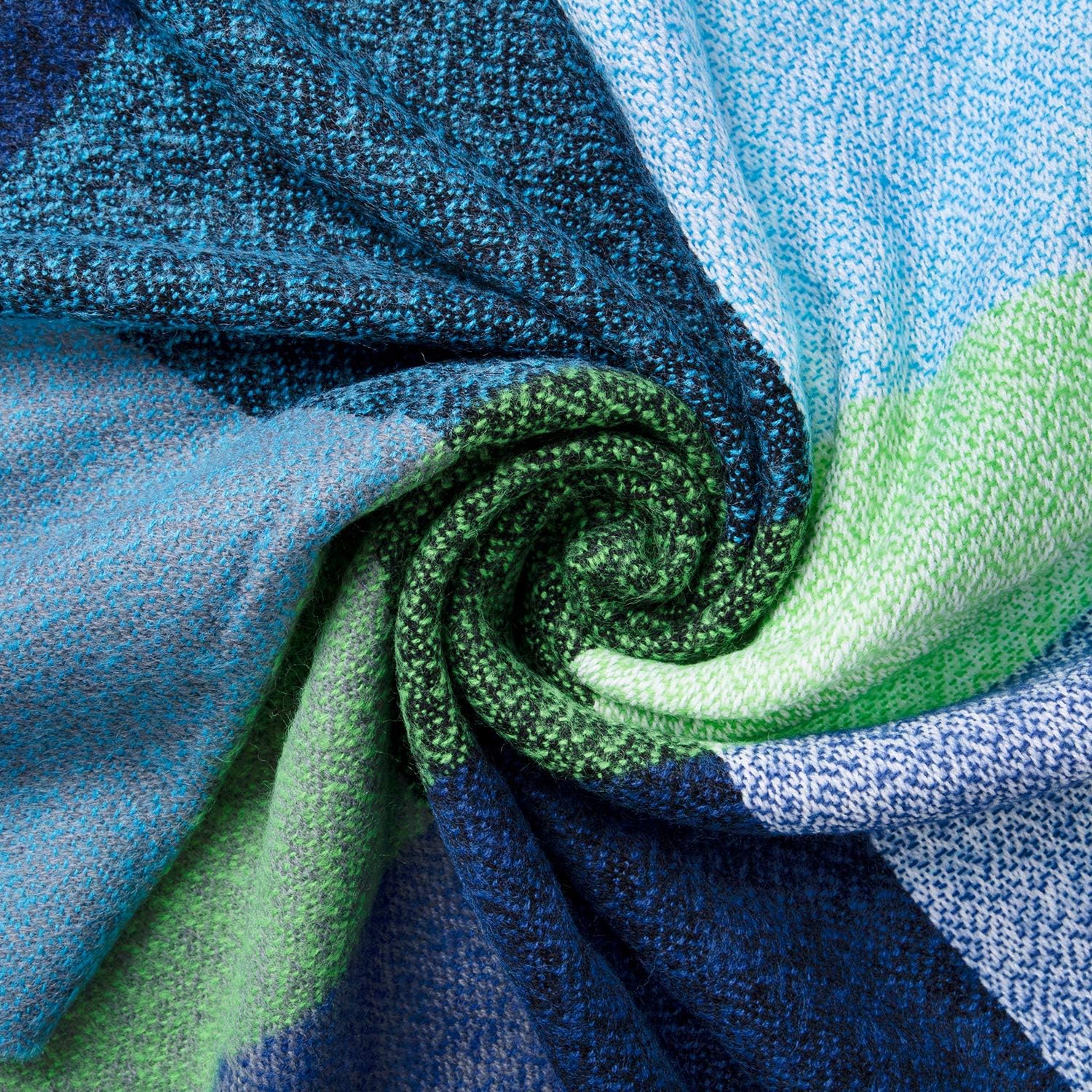 Women's Long Plaid Blanket Chunky Oversized Winter Fall Warm Scarf-Toppalletfly