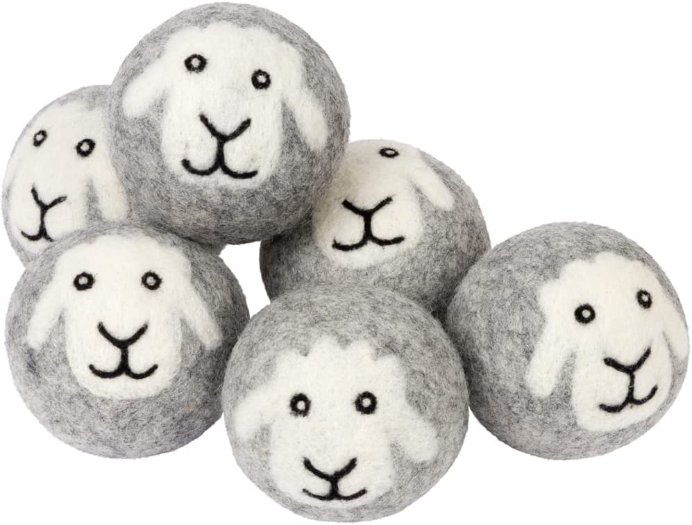Wool Dryer Balls, 6 Pack XL, Natural Fabric Softener, Award-Winning, Replaces Dryer Sheets, Reusable-Toppalletfly