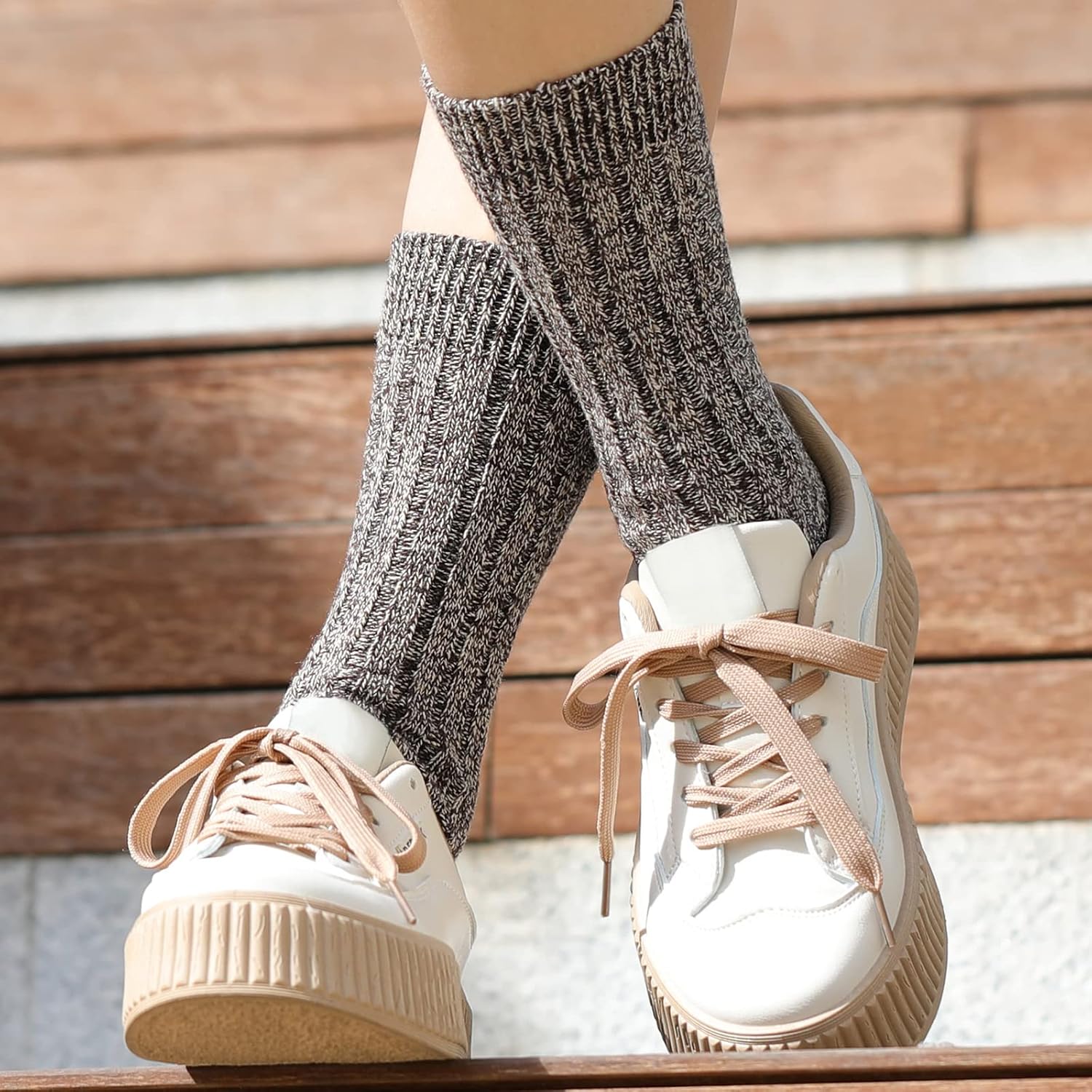 Wool Socks – Cozy, Warm, Thick Knit Socks for Women & Men, 2 Sets-Toppalletfly