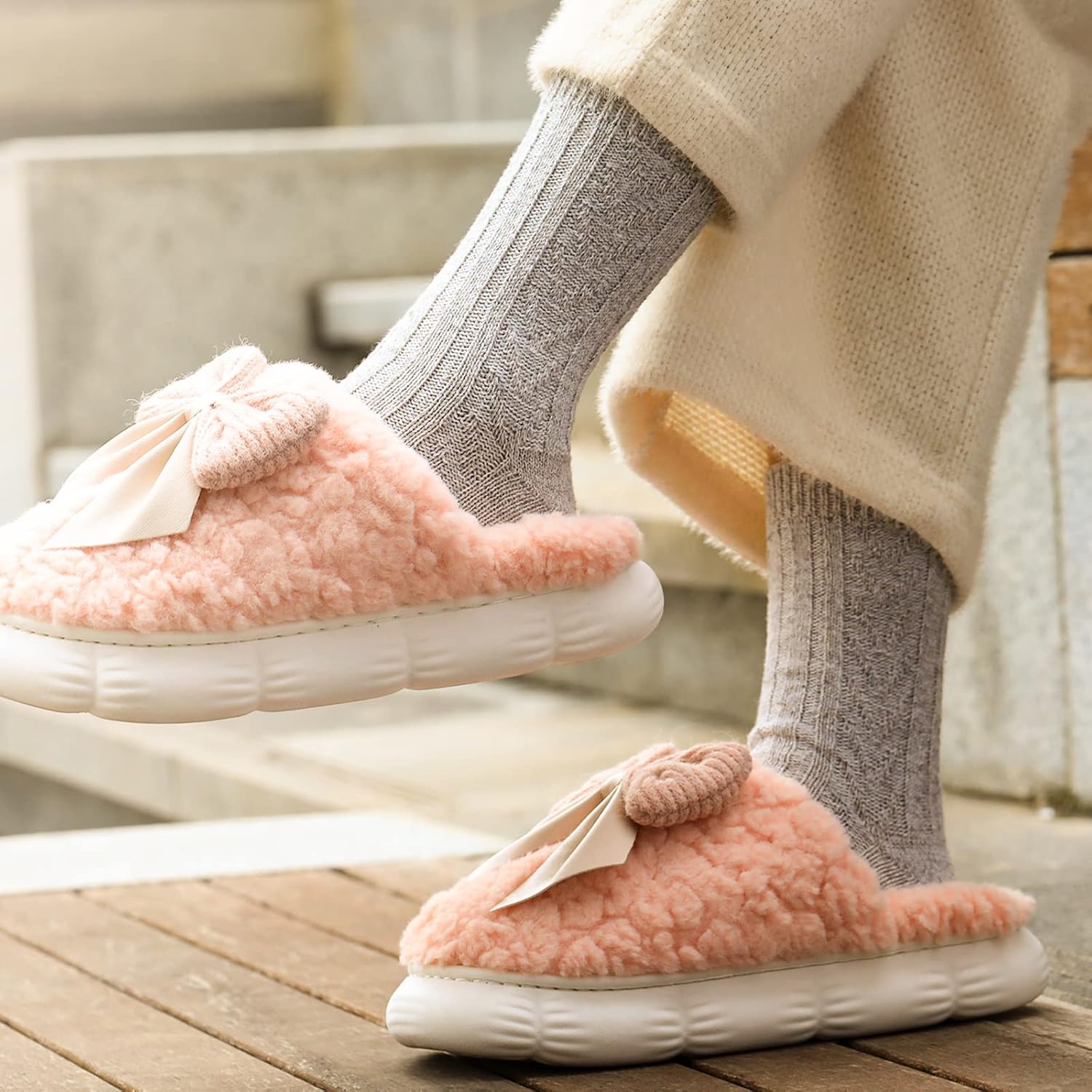 Wool Socks – Cozy, Warm, Thick Knit Socks for Women & Men, 2 Sets-Toppalletfly