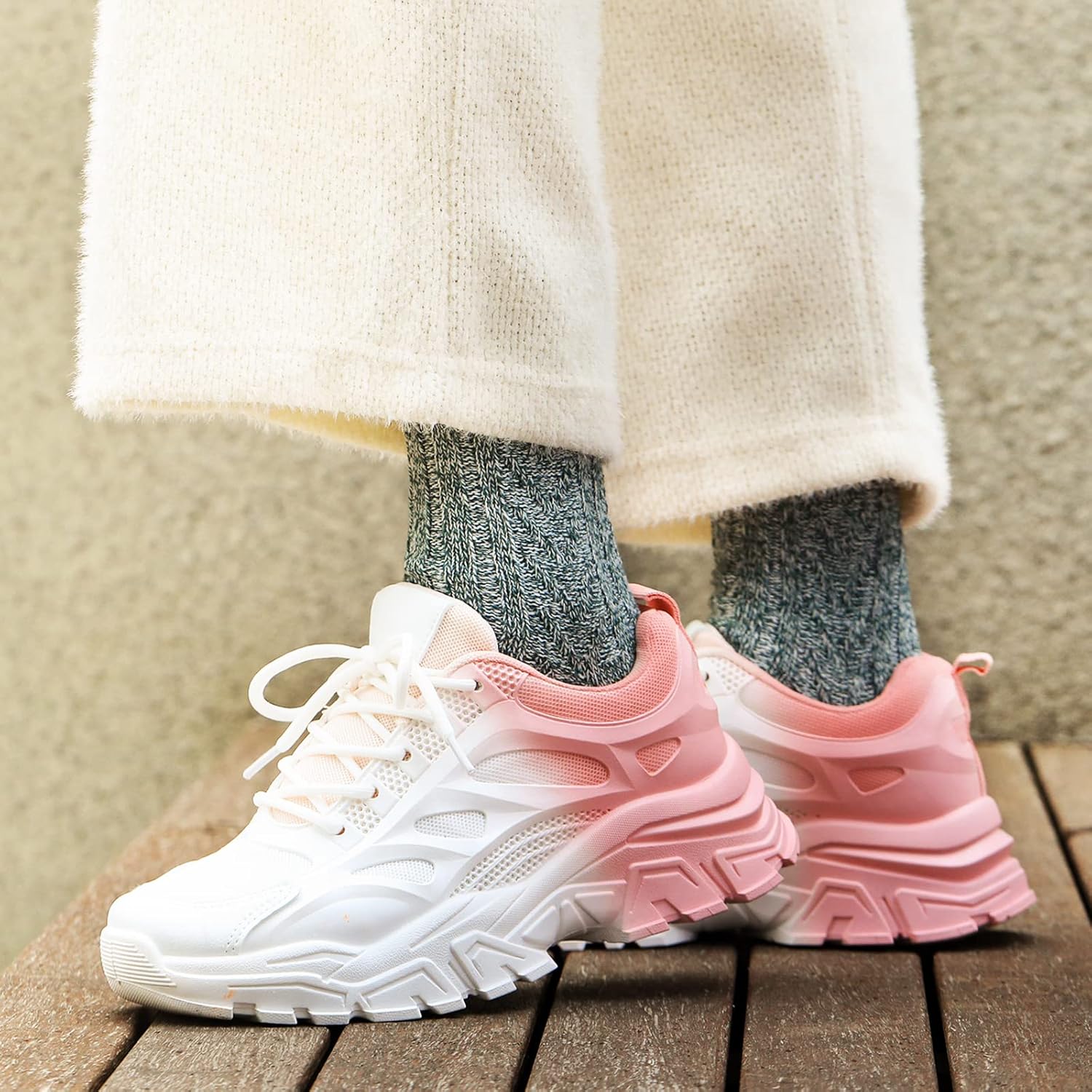 Wool Socks – Cozy, Warm, Thick Knit Socks for Women & Men, 2 Sets-Toppalletfly