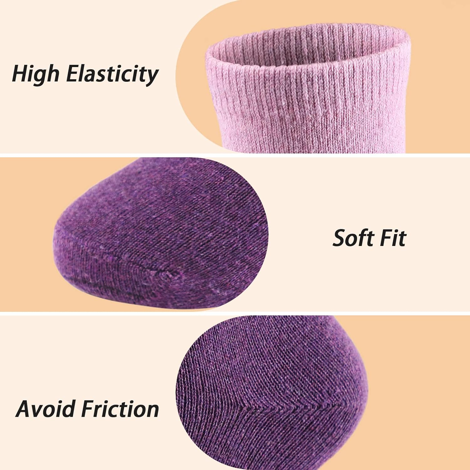 Wool Socks – Cozy, Warm, Thick Knit Socks for Women & Men, 2 Sets-Toppalletfly