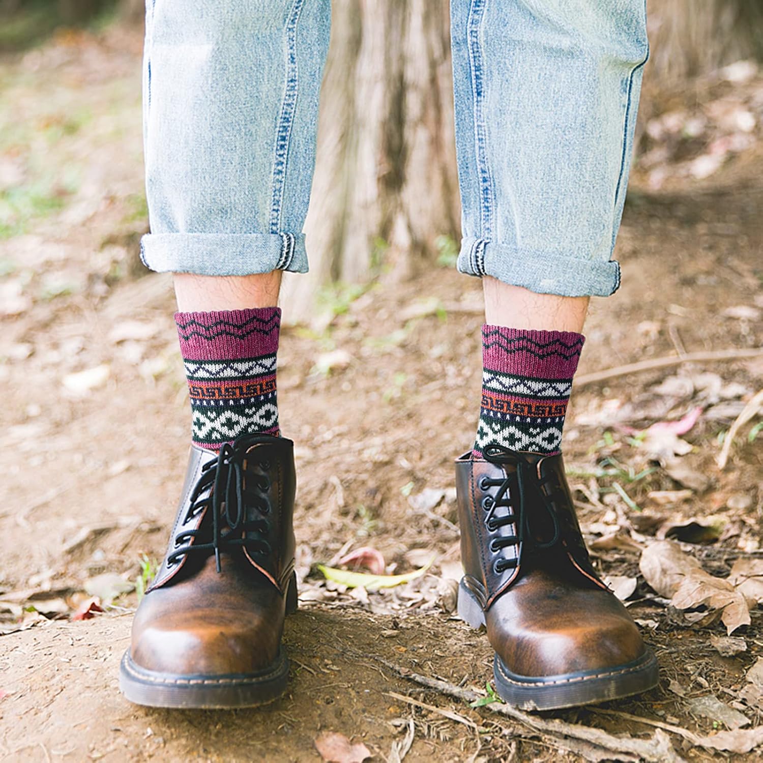 Wool Socks – Cozy, Warm, Thick Knit Socks for Women & Men, 2 Sets-Toppalletfly