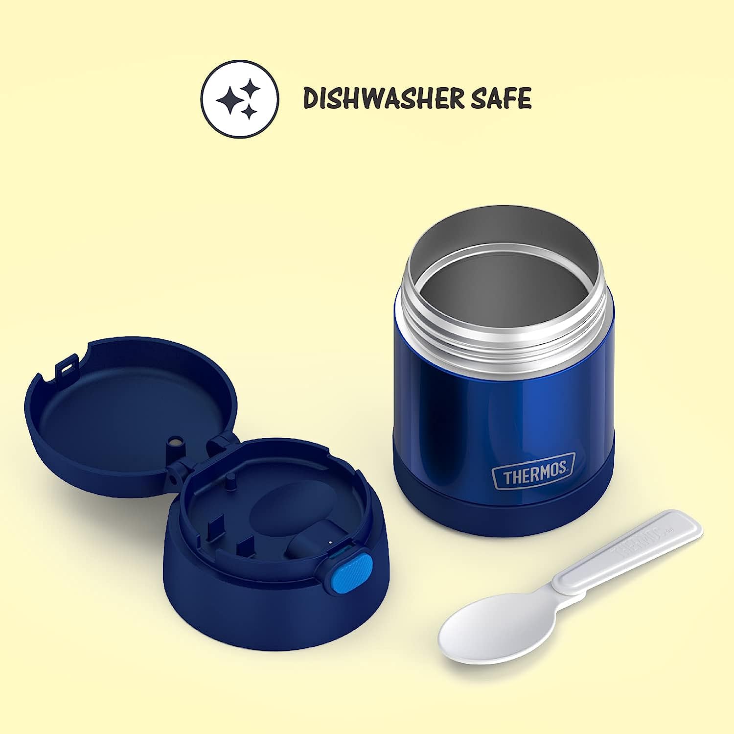 10 Ounce Stainless Steel Vacuum Insulated Kids Food Jar with Folding Spoon-Toppalletfly