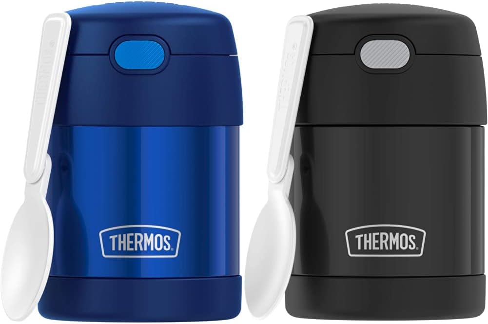 10 Ounce Stainless Steel Vacuum Insulated Kids Food Jar with Folding Spoon-Toppalletfly