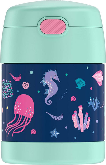 10 Ounce Stainless Steel Vacuum Insulated Kids Food Jar with Folding Spoon-Toppalletfly