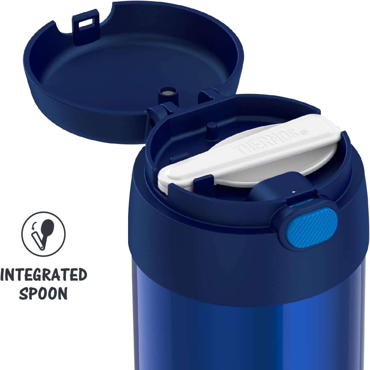 10 Ounce Stainless Steel Vacuum Insulated Kids Food Jar with Folding Spoon-Toppalletfly