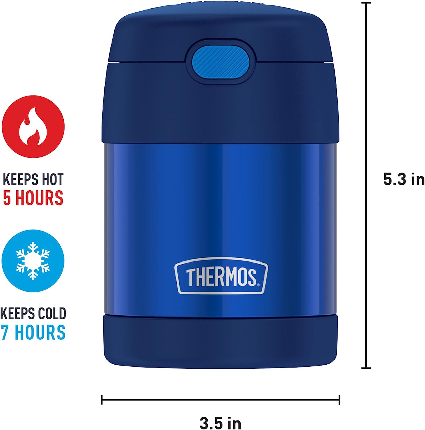 10 Ounce Stainless Steel Vacuum Insulated Kids Food Jar with Folding Spoon-Toppalletfly